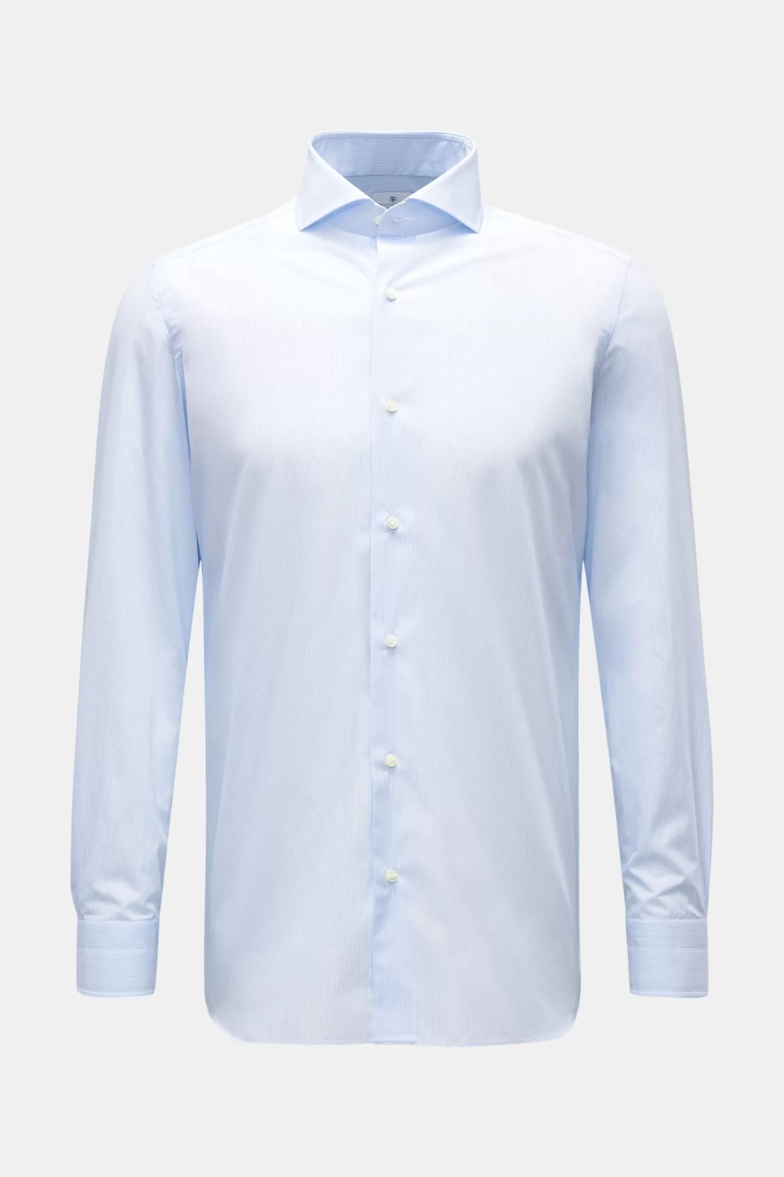 Business Shirt Shark Collar Light Blue/White Striped>Giampaolo Best