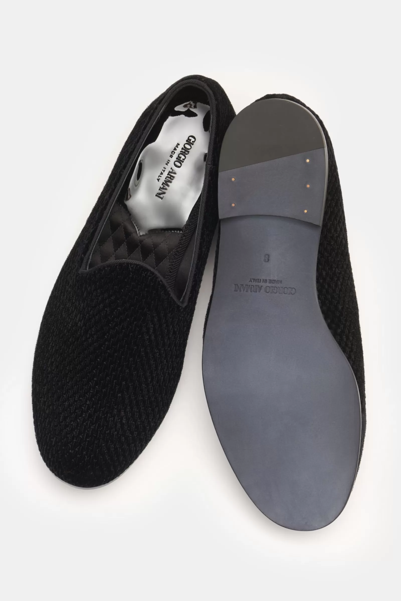 Velvet Loafers Black^Giorgio Armani Discount