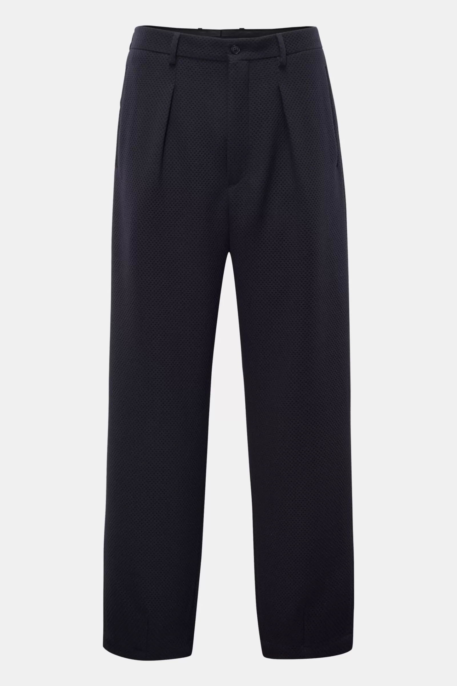 Wool Trousers Navy/Black Checked>Giorgio Armani Hot