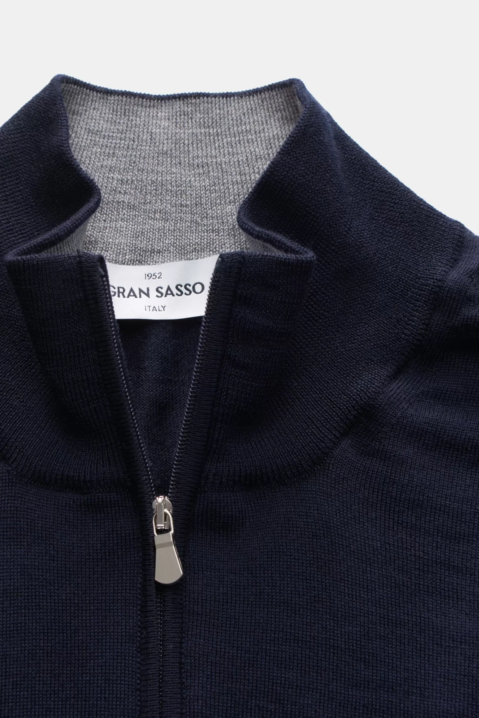 Fine Knit Cardigan Navy^Gran Sasso Best