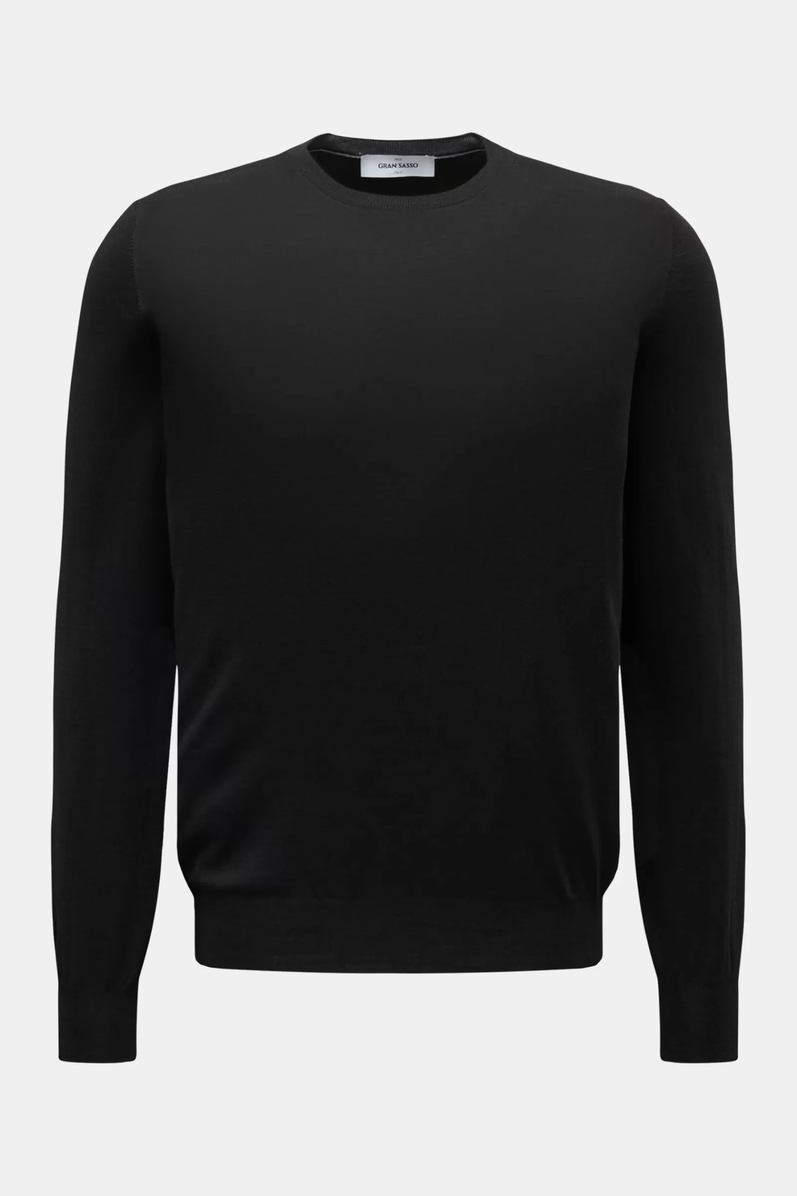 Fine Knit Crew Neck Jumper Black^Gran Sasso Outlet