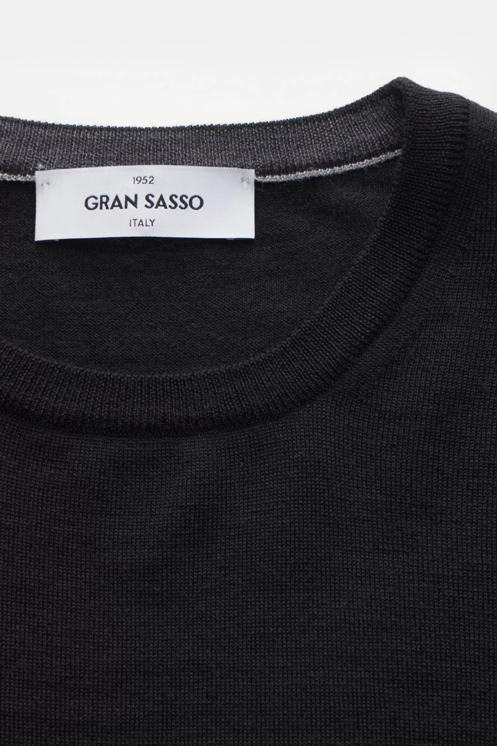 Fine Knit Crew Neck Jumper Black^Gran Sasso Outlet