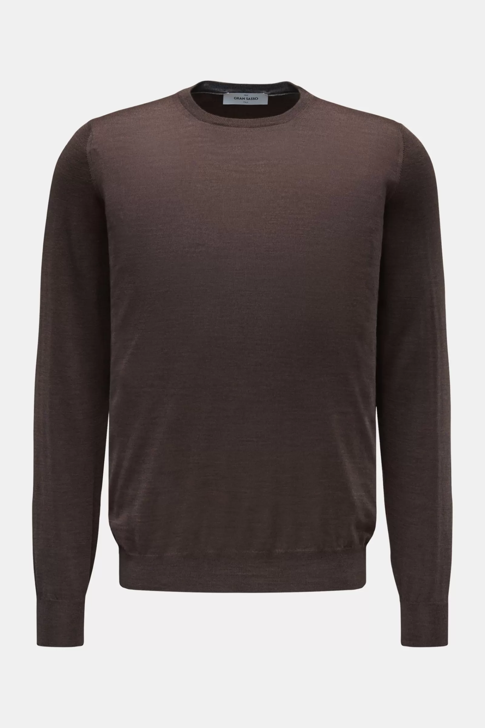 Fine Knit Crew Neck Jumper Dark Brown^Gran Sasso Outlet