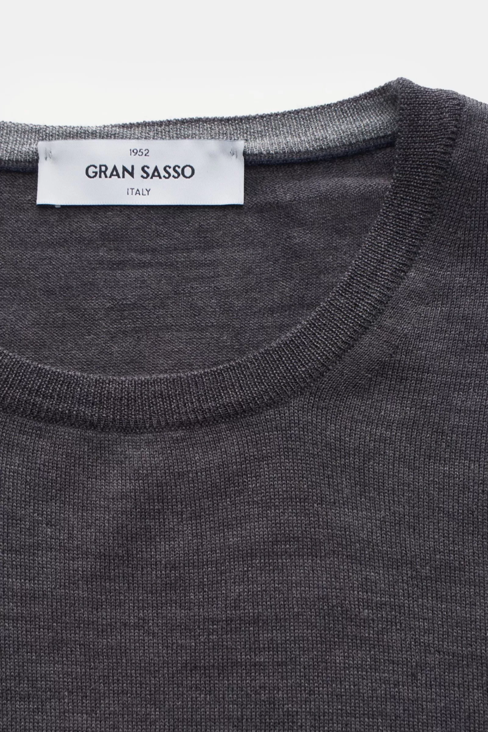 Fine Knit Crew Neck Jumper Dark Grey^Gran Sasso Clearance