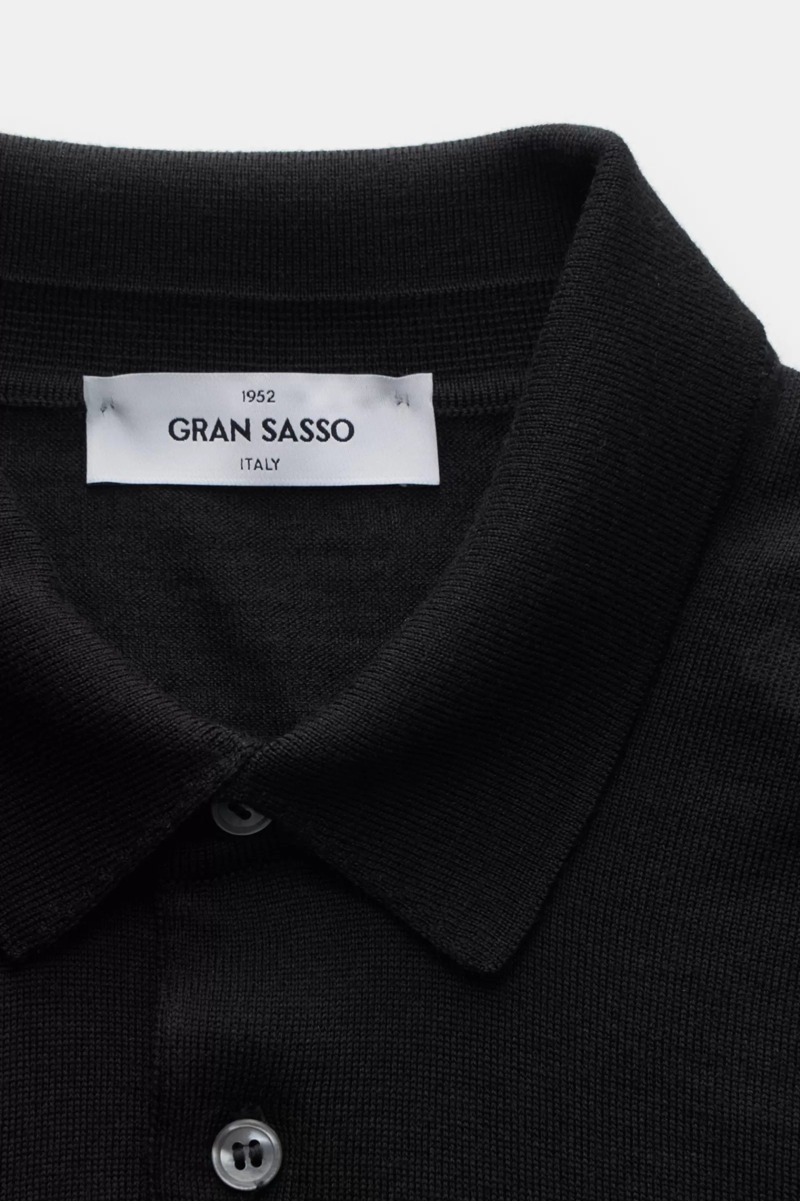 Fine Knit Polo Black^Gran Sasso Online