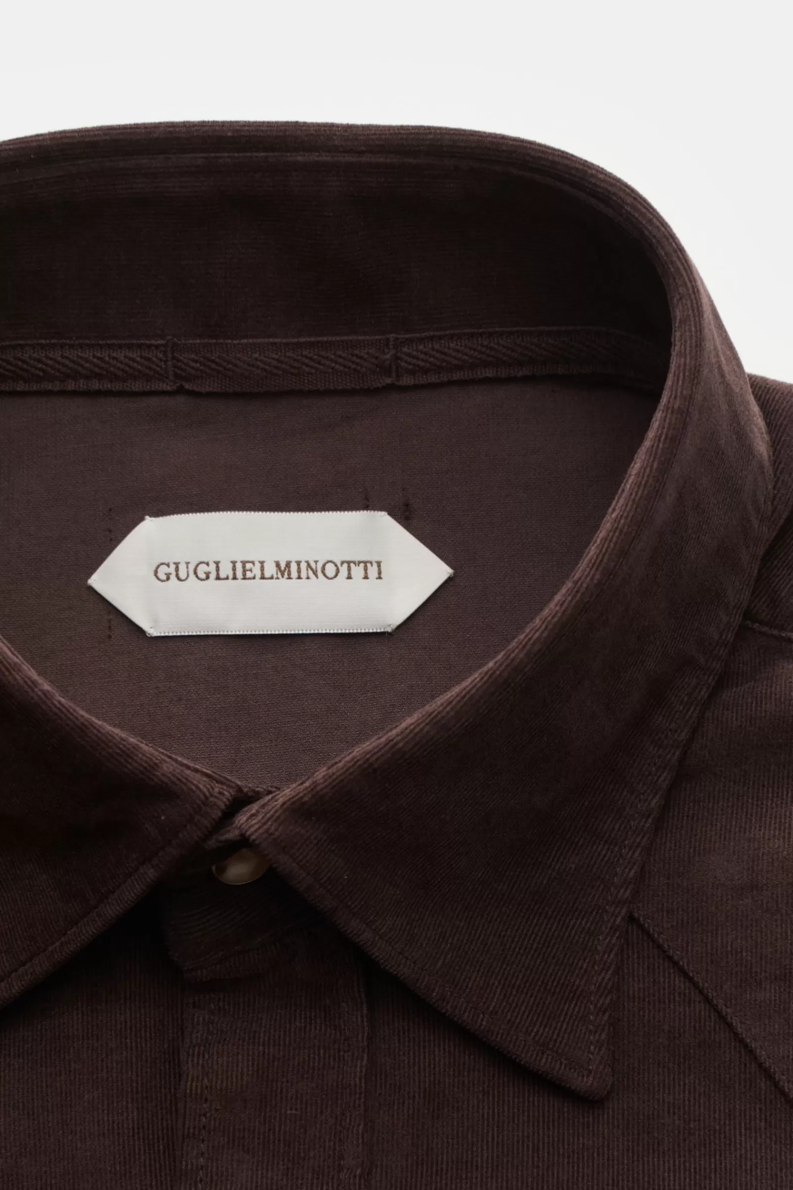 Casual Shirt Narrow Collar Dark Brown>Guglielminotti Fashion