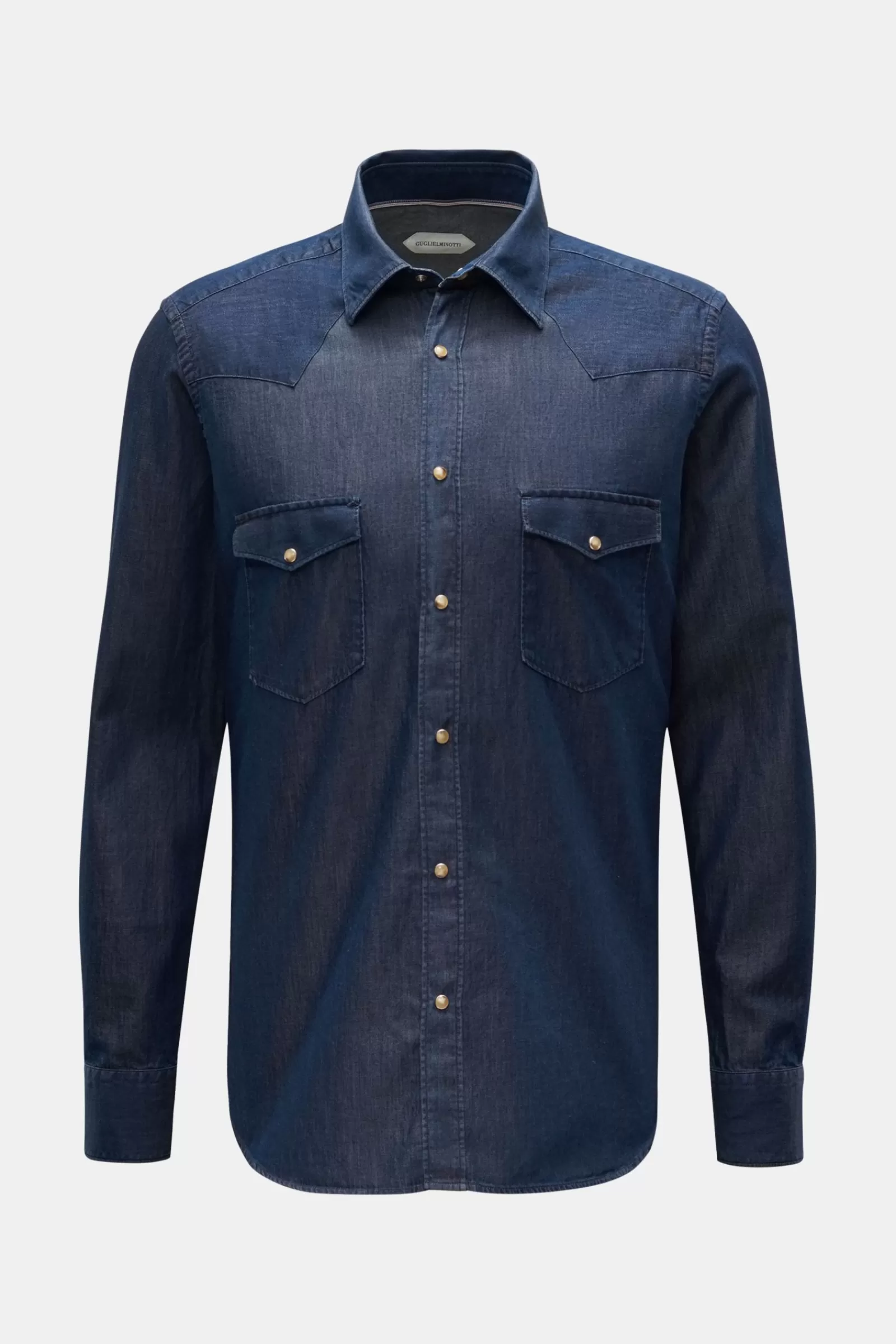 Casual Shirt Narrow Collar Navy>Guglielminotti Online