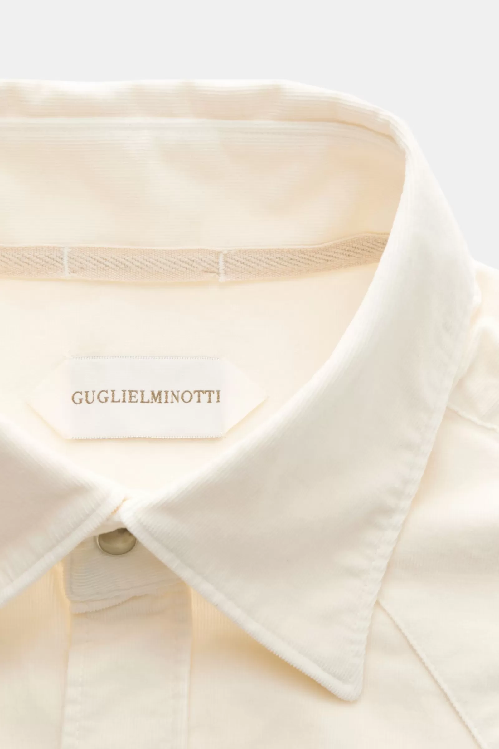 Casual Shirt Narrow Collar Off-White>Guglielminotti Fashion