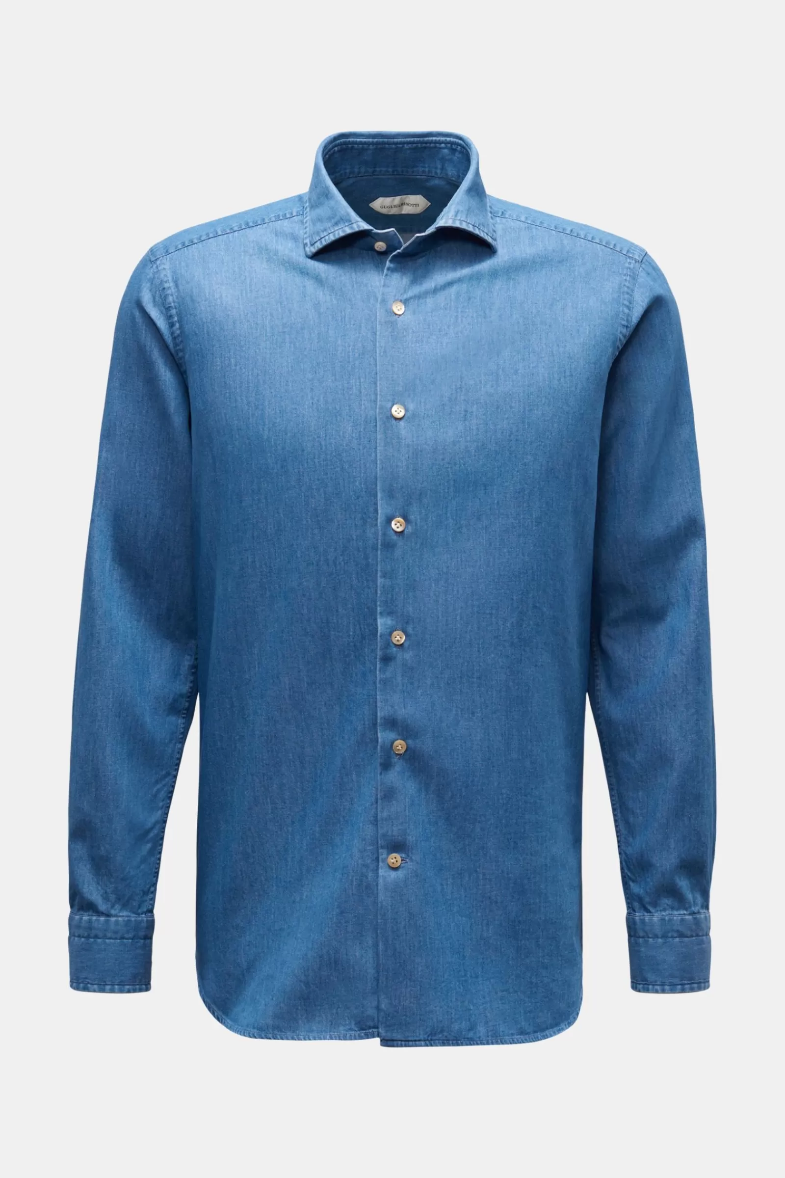 Casual Shirt Shark Collar Blue>Guglielminotti Cheap