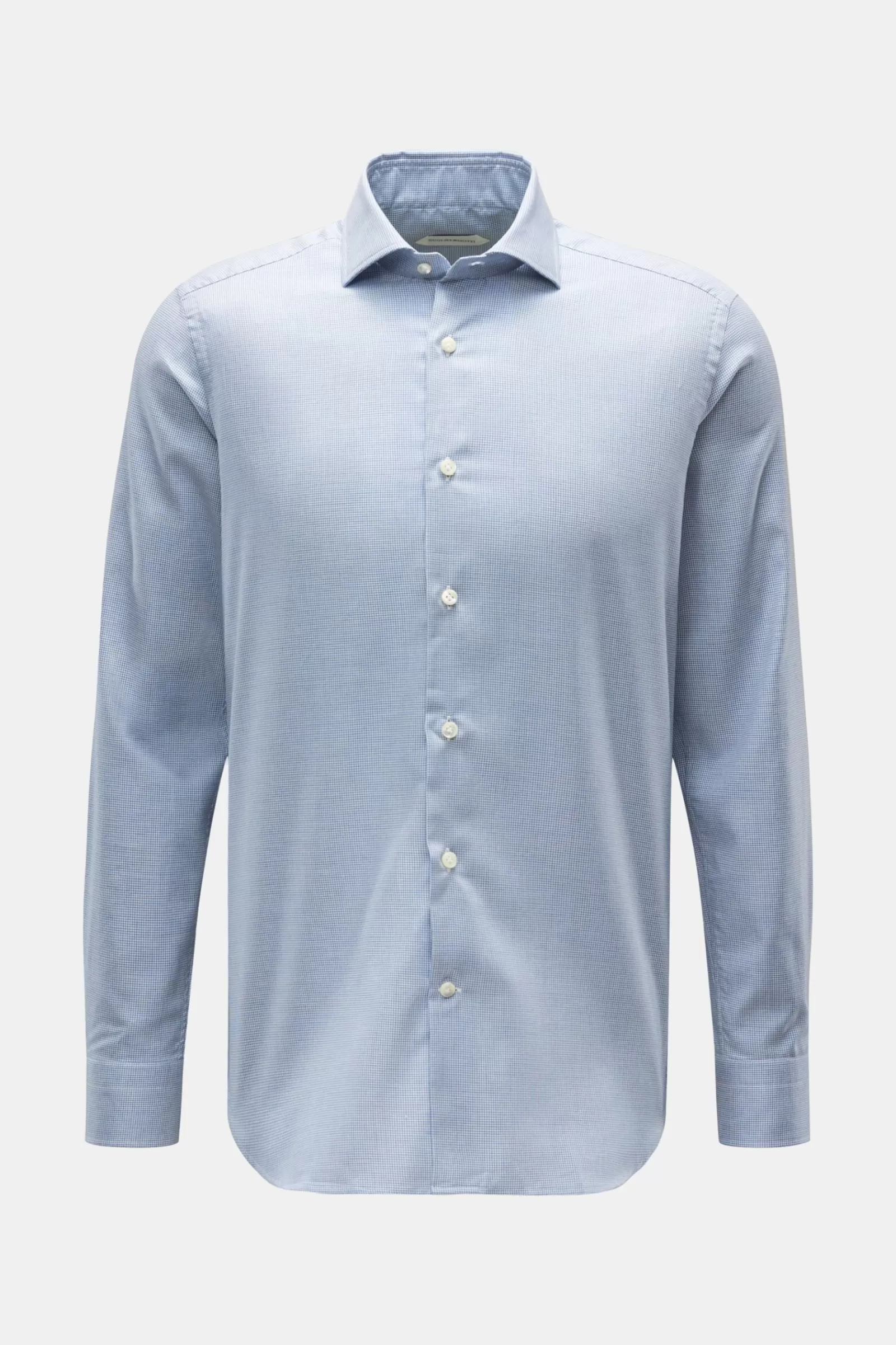 Casual Shirt Shark Collar Blue/White Checked>Guglielminotti Cheap