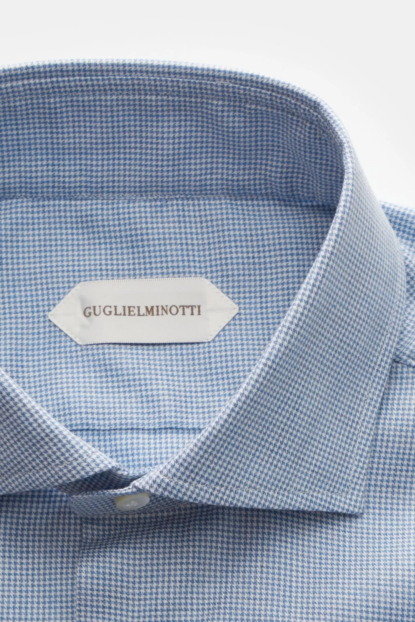 Casual Shirt Shark Collar Blue/White Checked>Guglielminotti Cheap