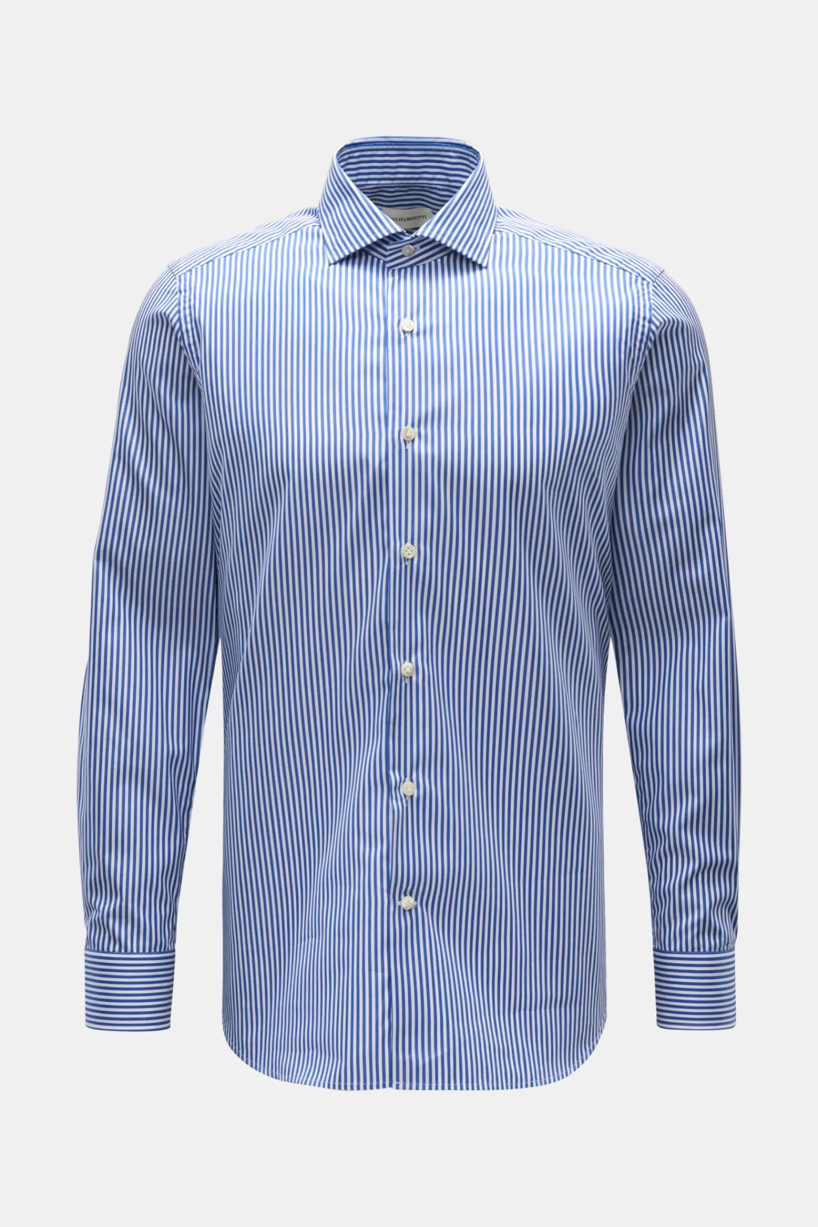 Casual Shirt Shark Collar Blue/White Striped>Guglielminotti Store