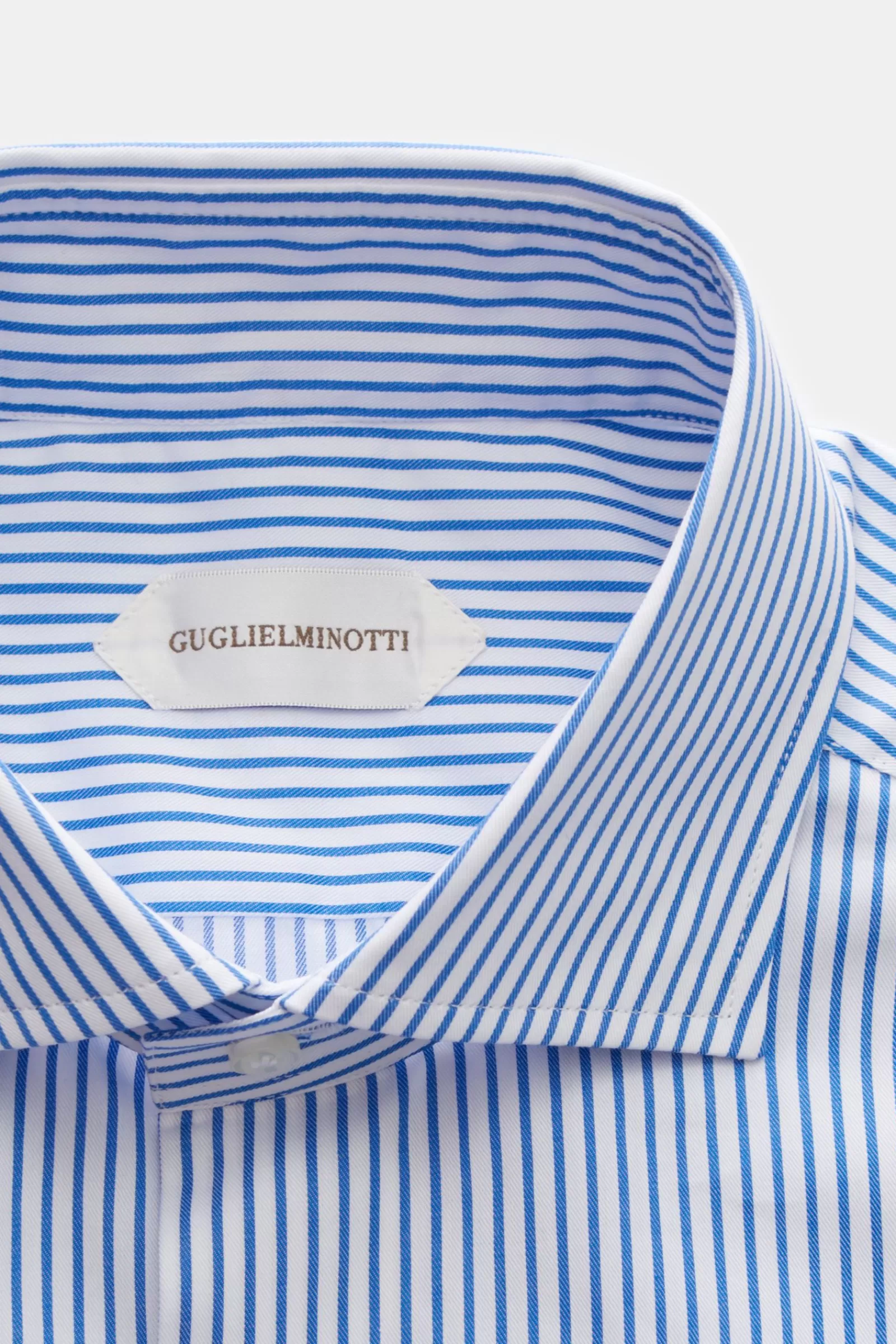 Casual Shirt Shark Collar Blue/White Striped>Guglielminotti Cheap