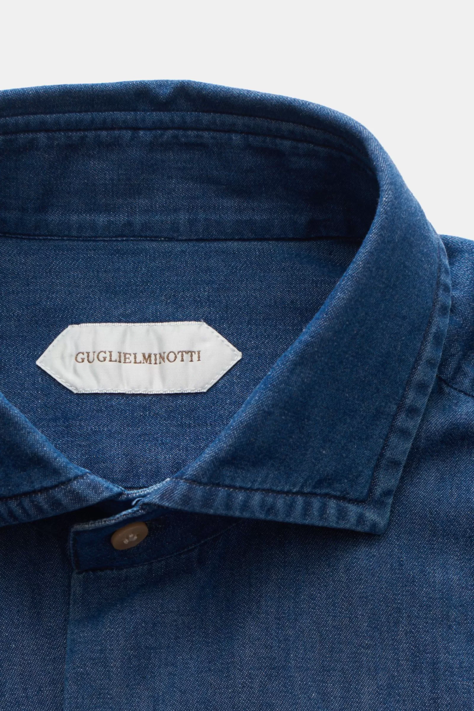 Casual Shirt Shark Collar Dark Blue>Guglielminotti New