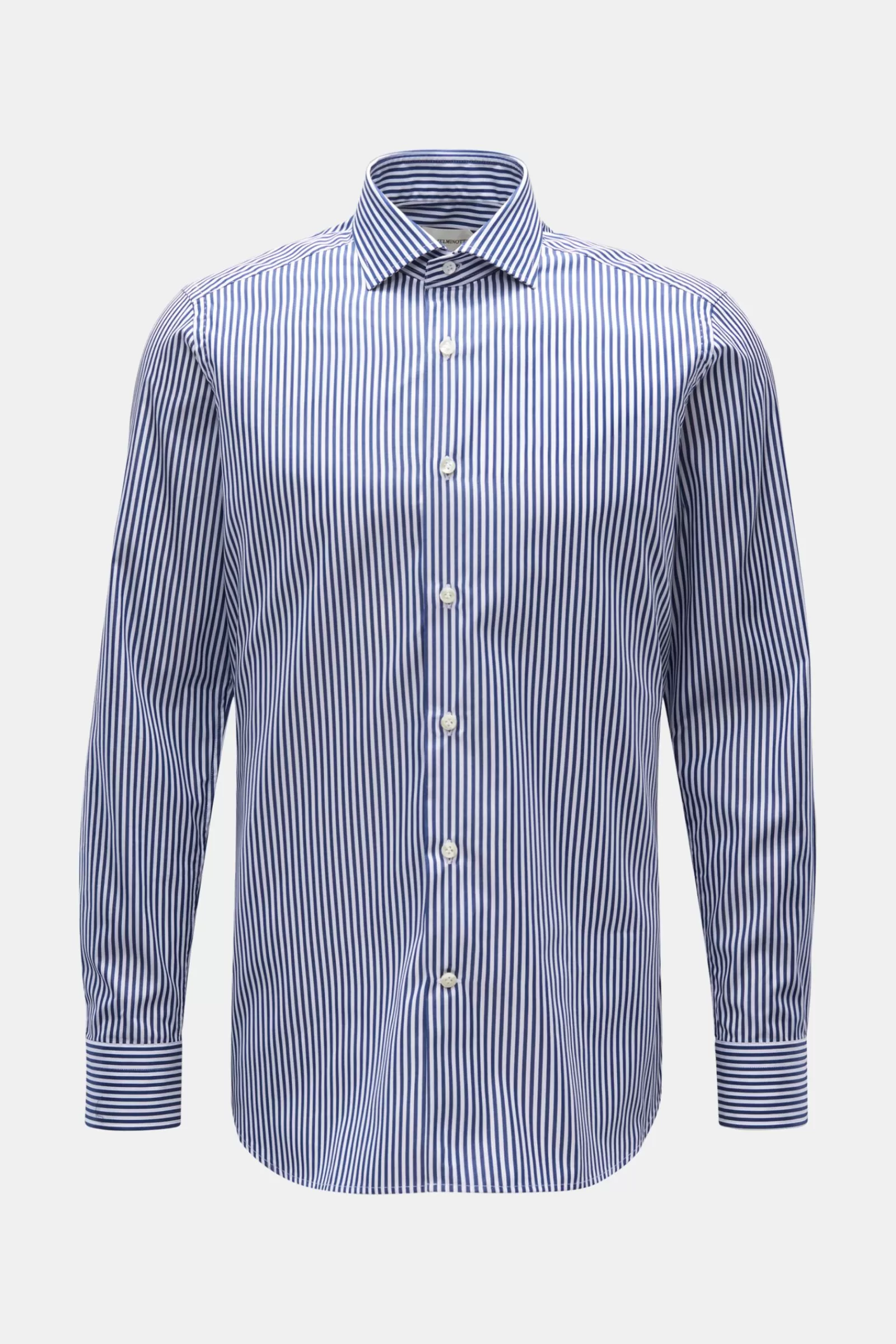 Casual Shirt Shark Collar Dark Blue/White Striped>Guglielminotti Best