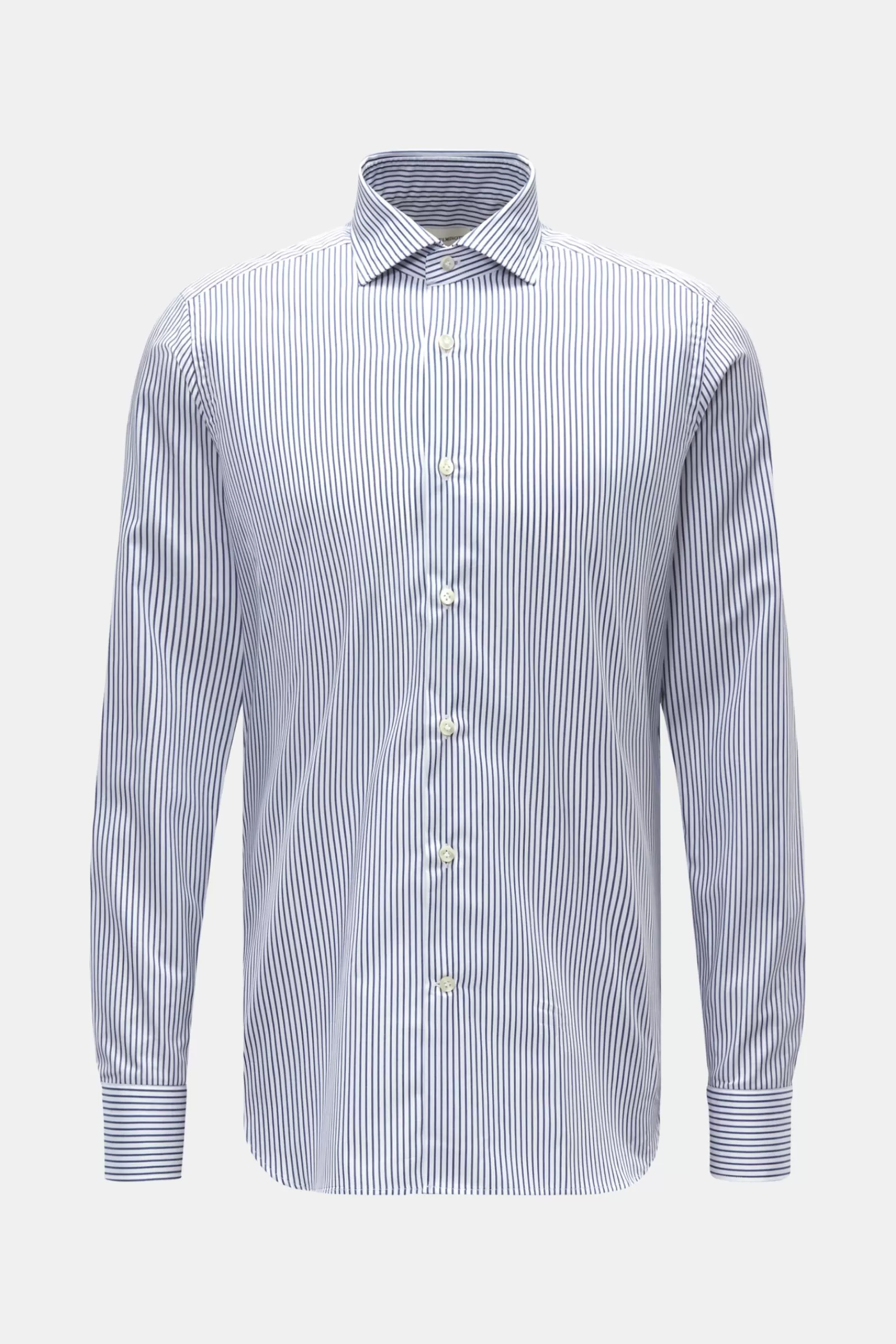 Casual Shirt Shark Collar Dark Blue/White Striped>Guglielminotti New