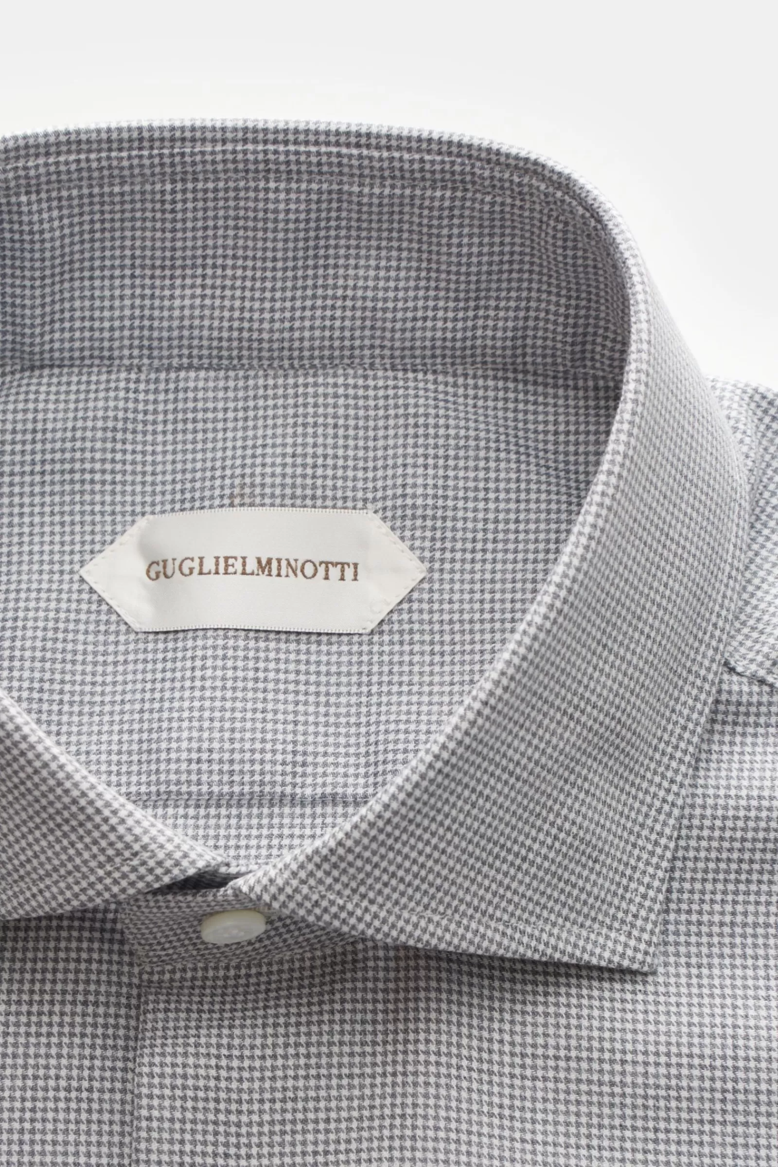 Casual Shirt Shark Collar Grey/White Checked>Guglielminotti Cheap