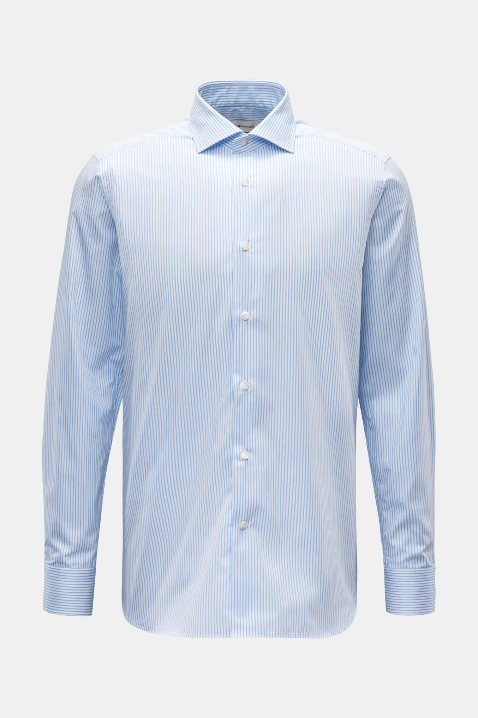 Casual Shirt Shark Collar Light Blue/White Striped>Guglielminotti Cheap