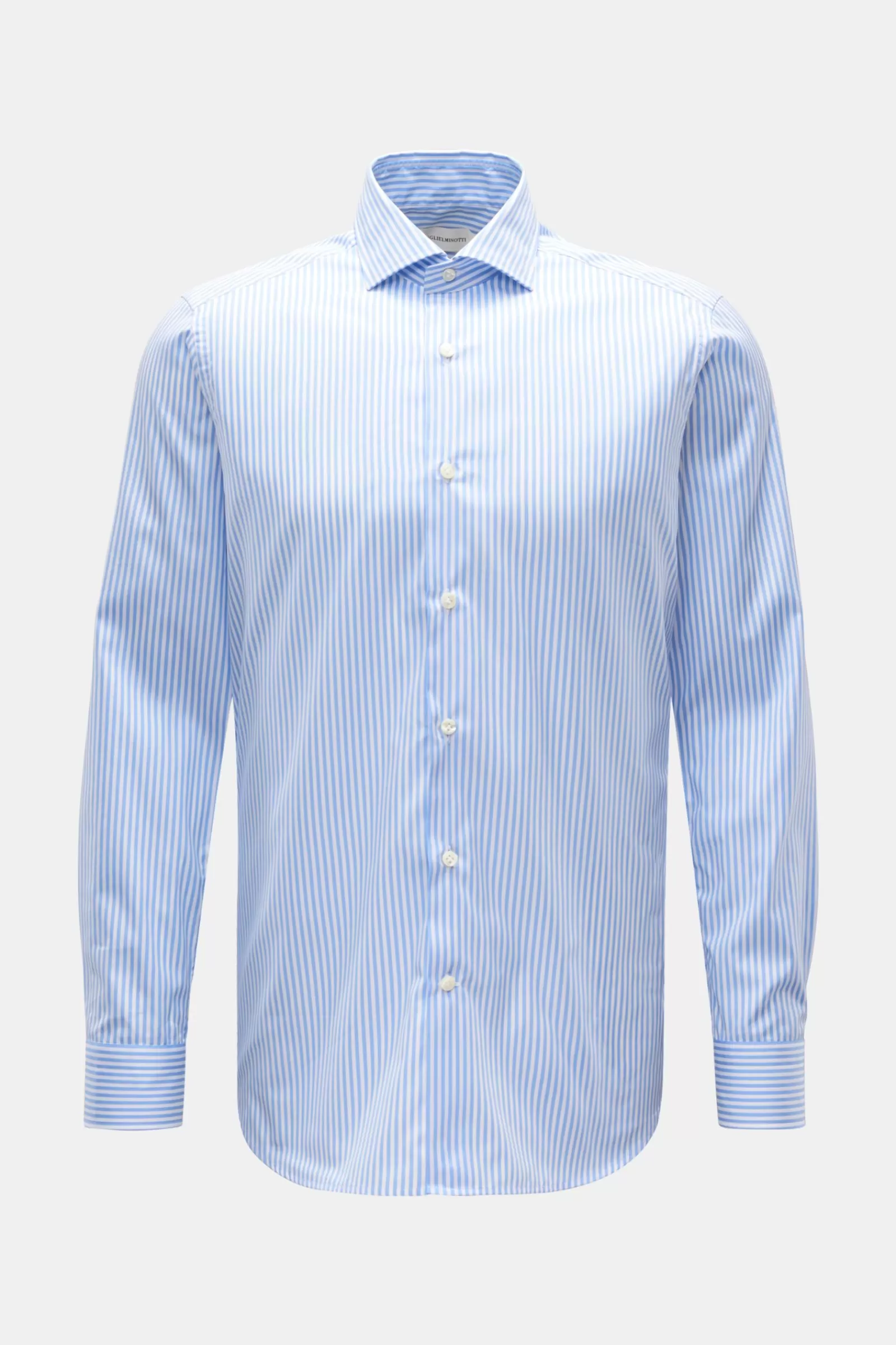 Casual Shirt Shark Collar Light Blue/White Striped>Guglielminotti Cheap