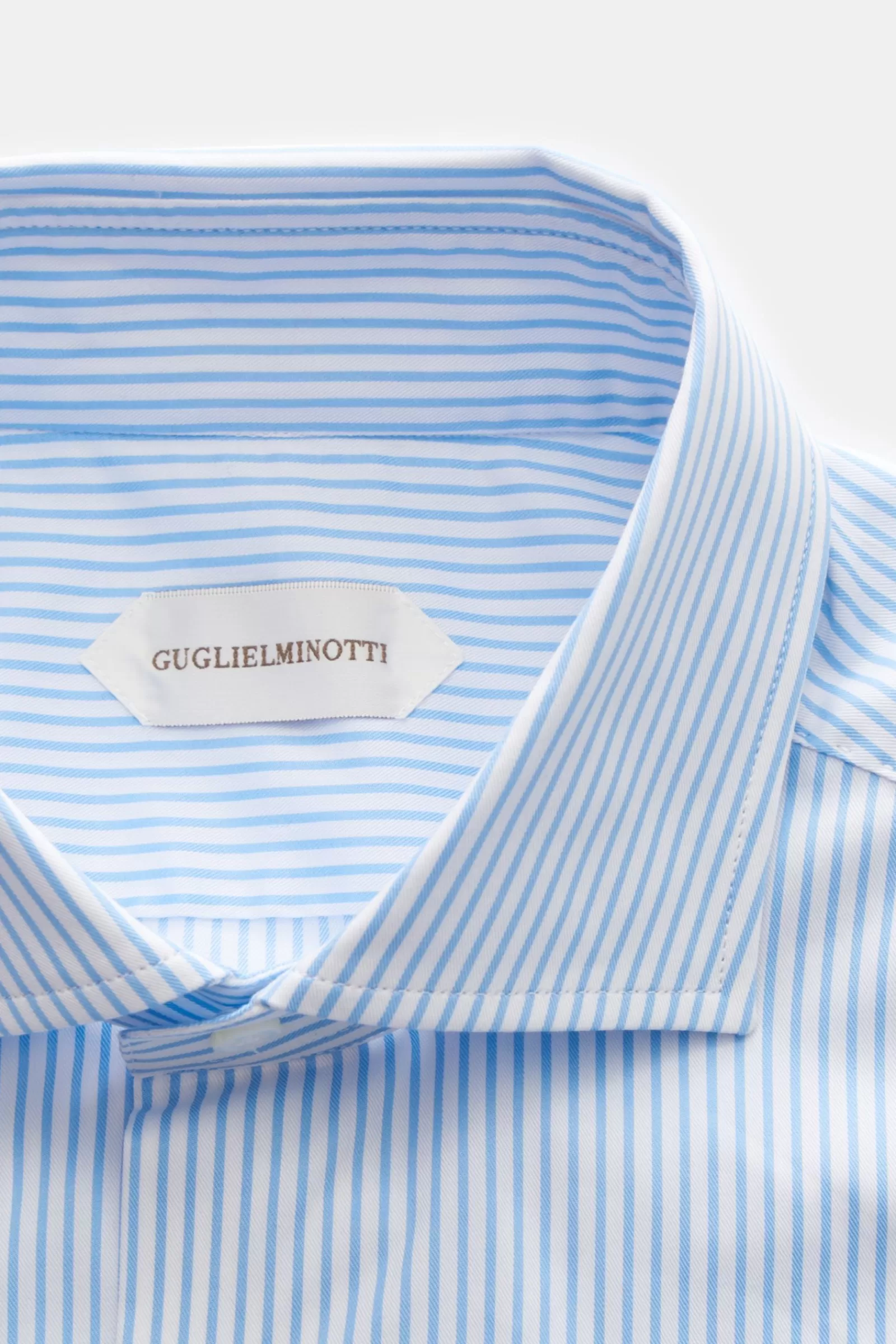 Casual Shirt Shark Collar Light Blue/White Striped>Guglielminotti Cheap