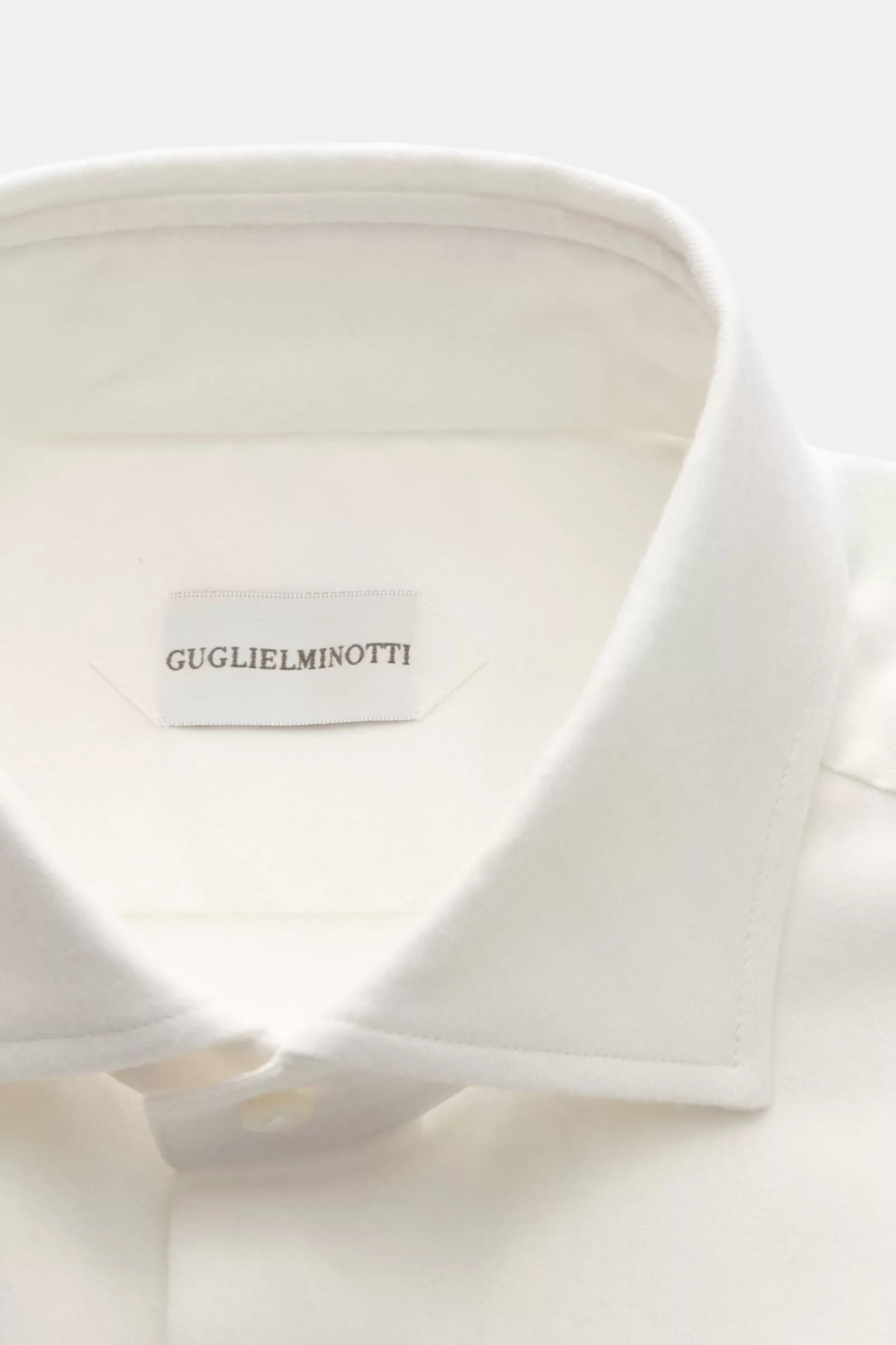 Flannel Shirt Shark Collar Off-White>Guglielminotti Fashion