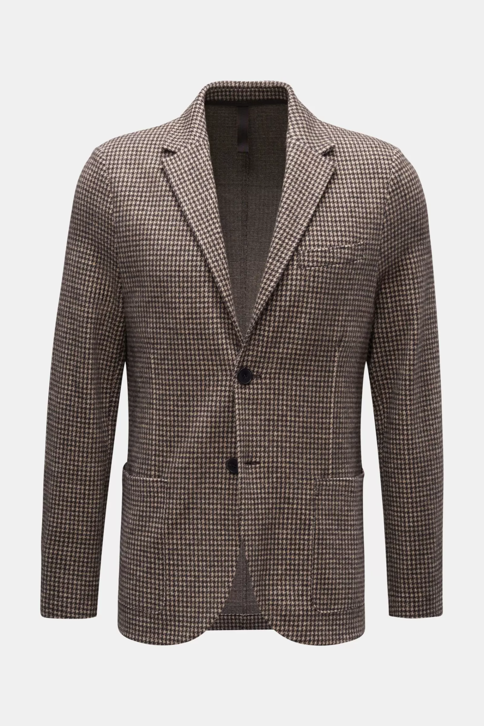 Jersey Jacket Beige/Dark Brown Checked>Harris Wharf London Hot