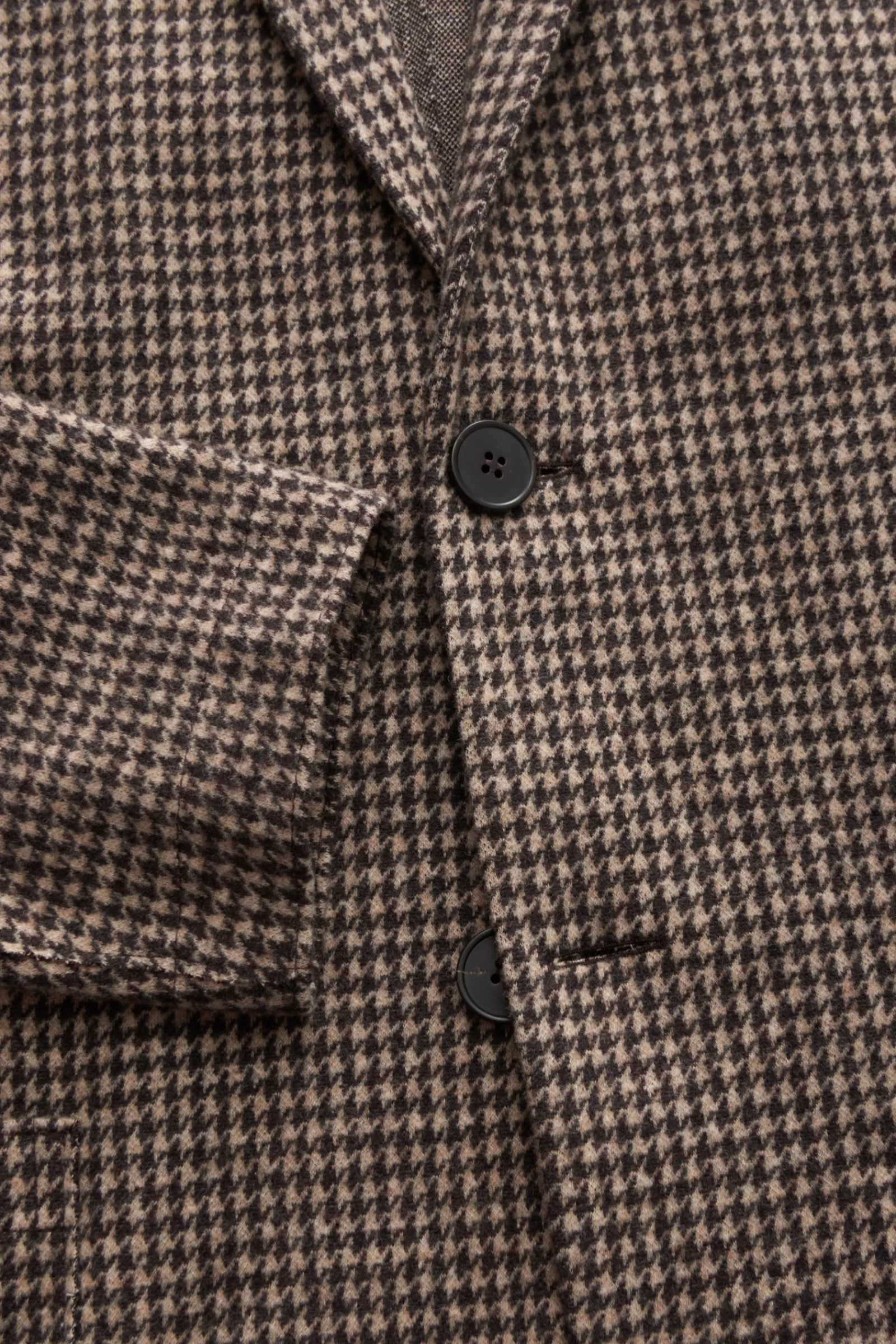 Jersey Jacket Beige/Dark Brown Checked>Harris Wharf London Hot