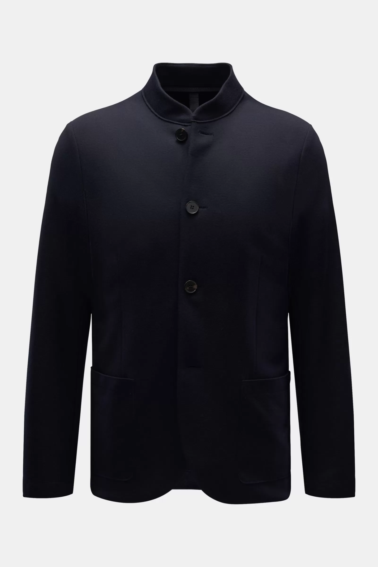 Merino Jersey Jacket 'Nehru Jacket' Navy>Harris Wharf London Cheap