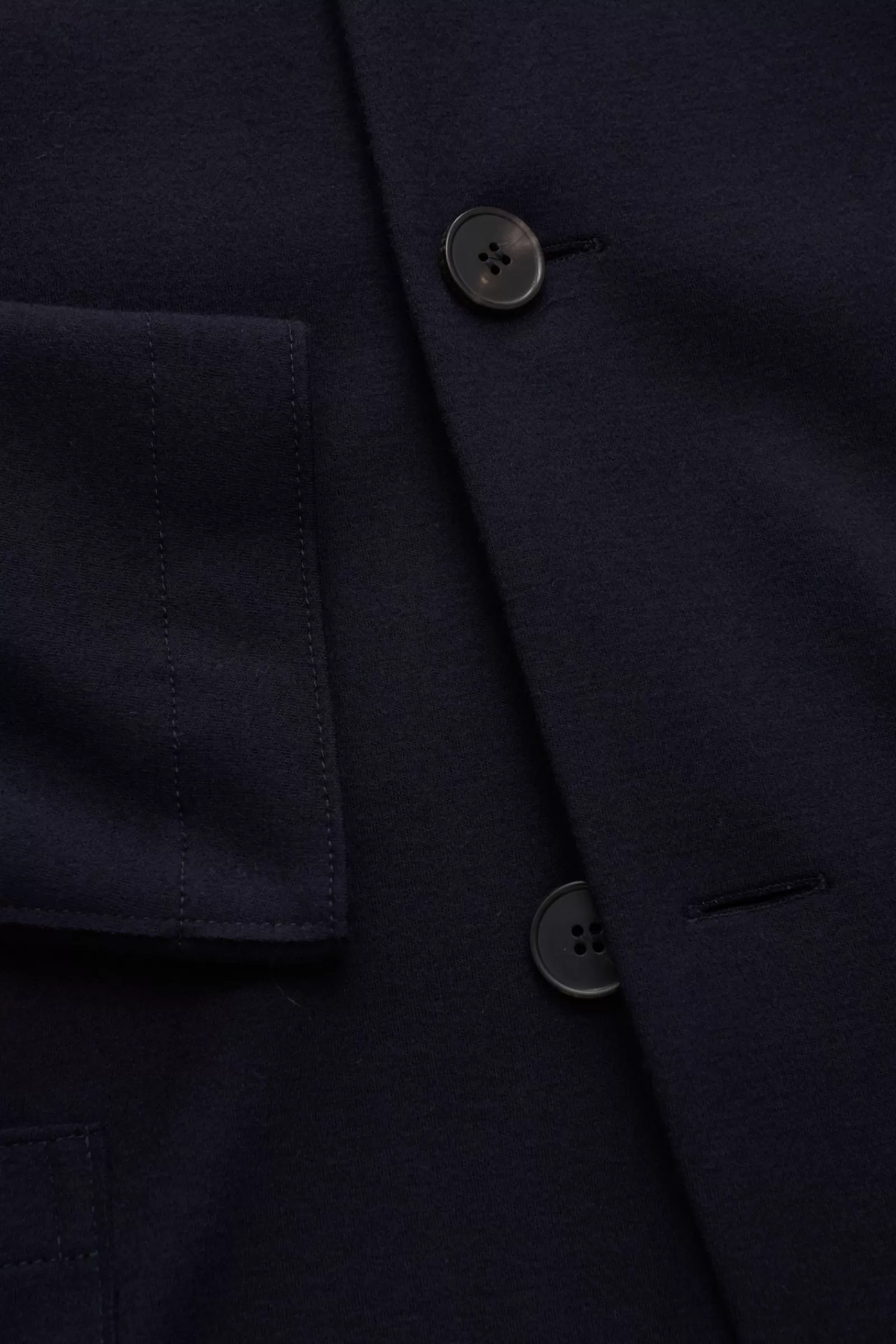 Merino Jersey Jacket 'Nehru Jacket' Navy>Harris Wharf London Cheap