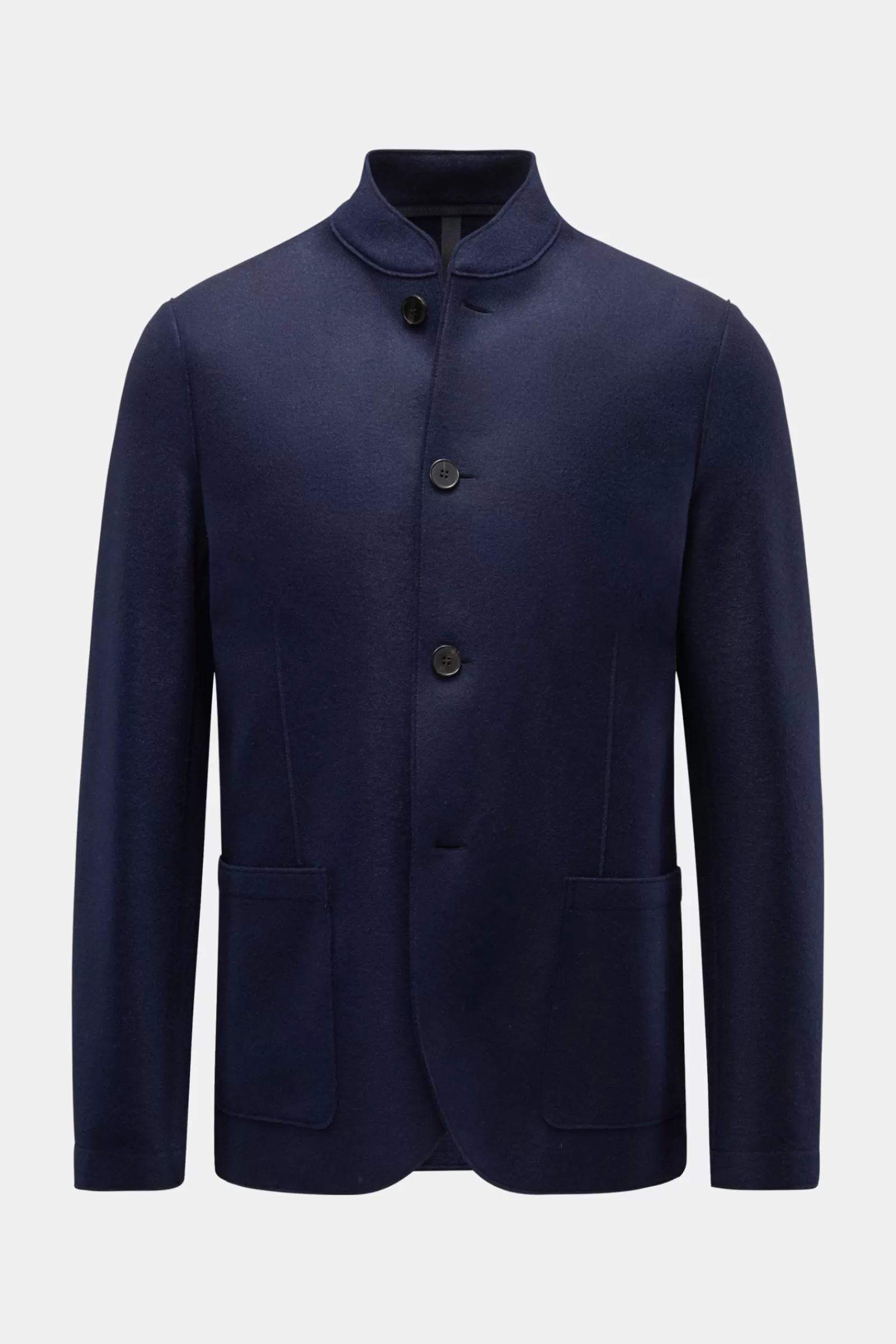 Smart-Casual Jacket 'Nehru Jacket' Navy>Harris Wharf London Clearance