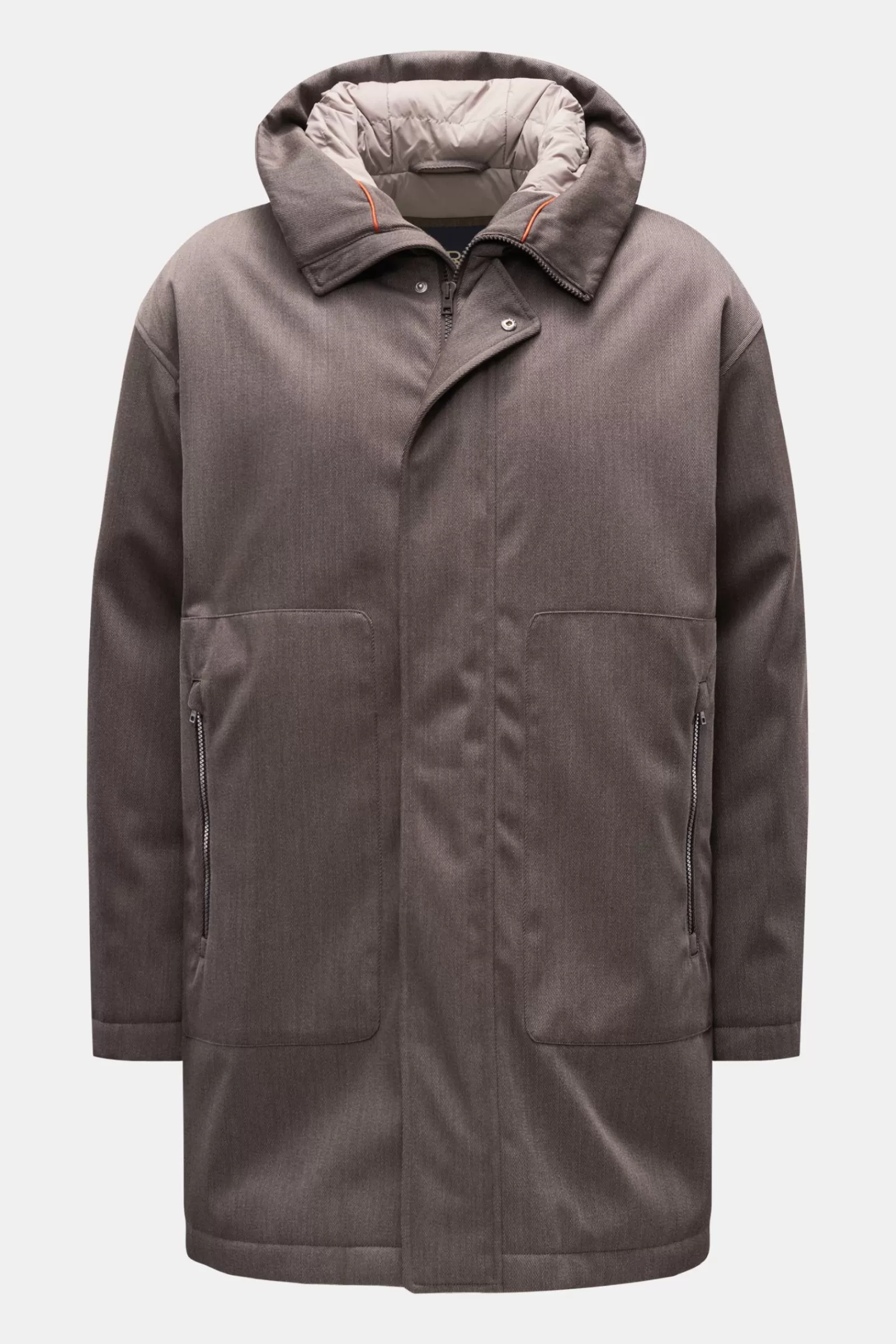 Down Coat Grey-Brown>Herno Best Sale