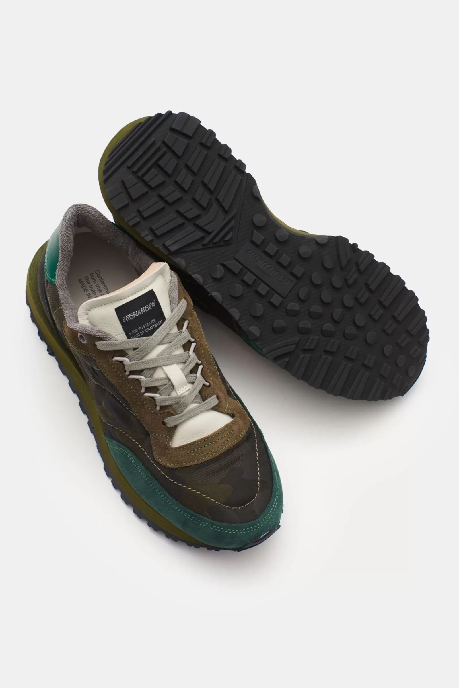 Sneaker 'Tenkei Track Editon' Oliv/Grun/Khaki Gemustert^Hidnander Store