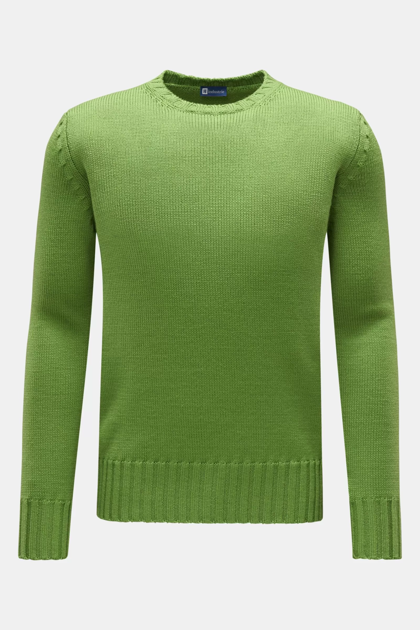 Merino Crew Neck Jumper Green^Hindustrie Hot