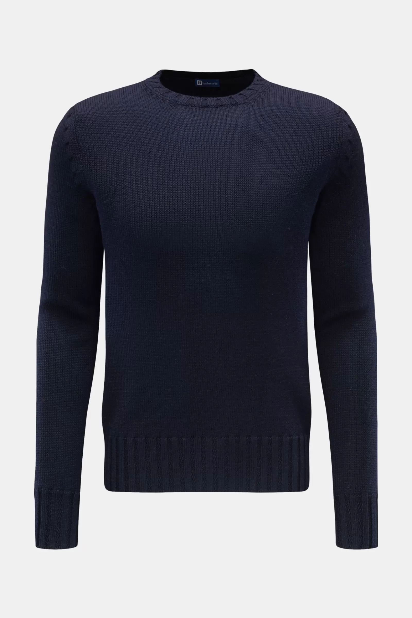 Merino Crew Neck Jumper Navy^Hindustrie Fashion