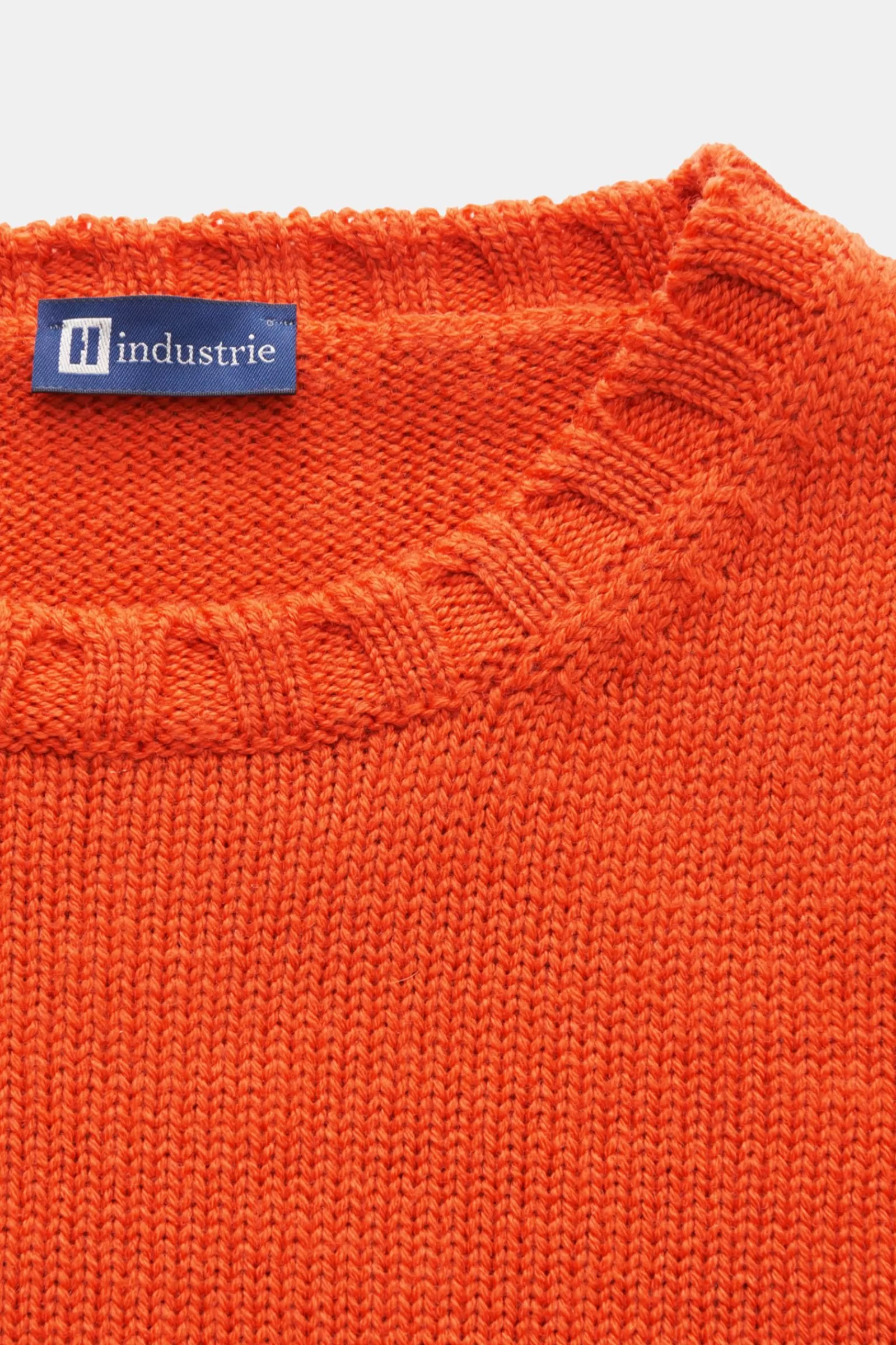 Merino Crew Neck Jumper Orange^Hindustrie Cheap