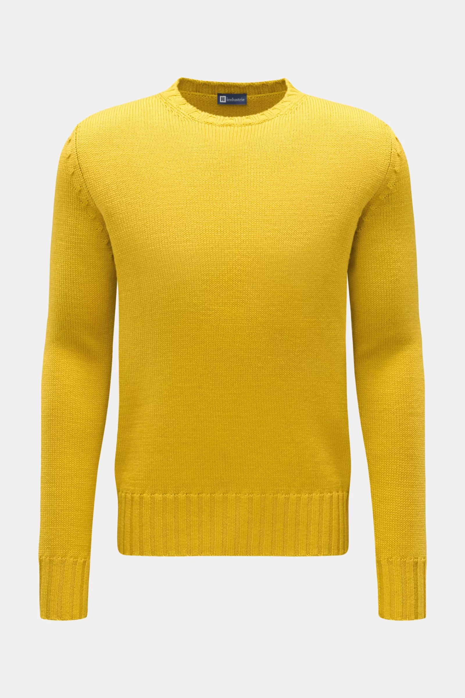 Merino Crew Neck Jumper Yellow^Hindustrie Online