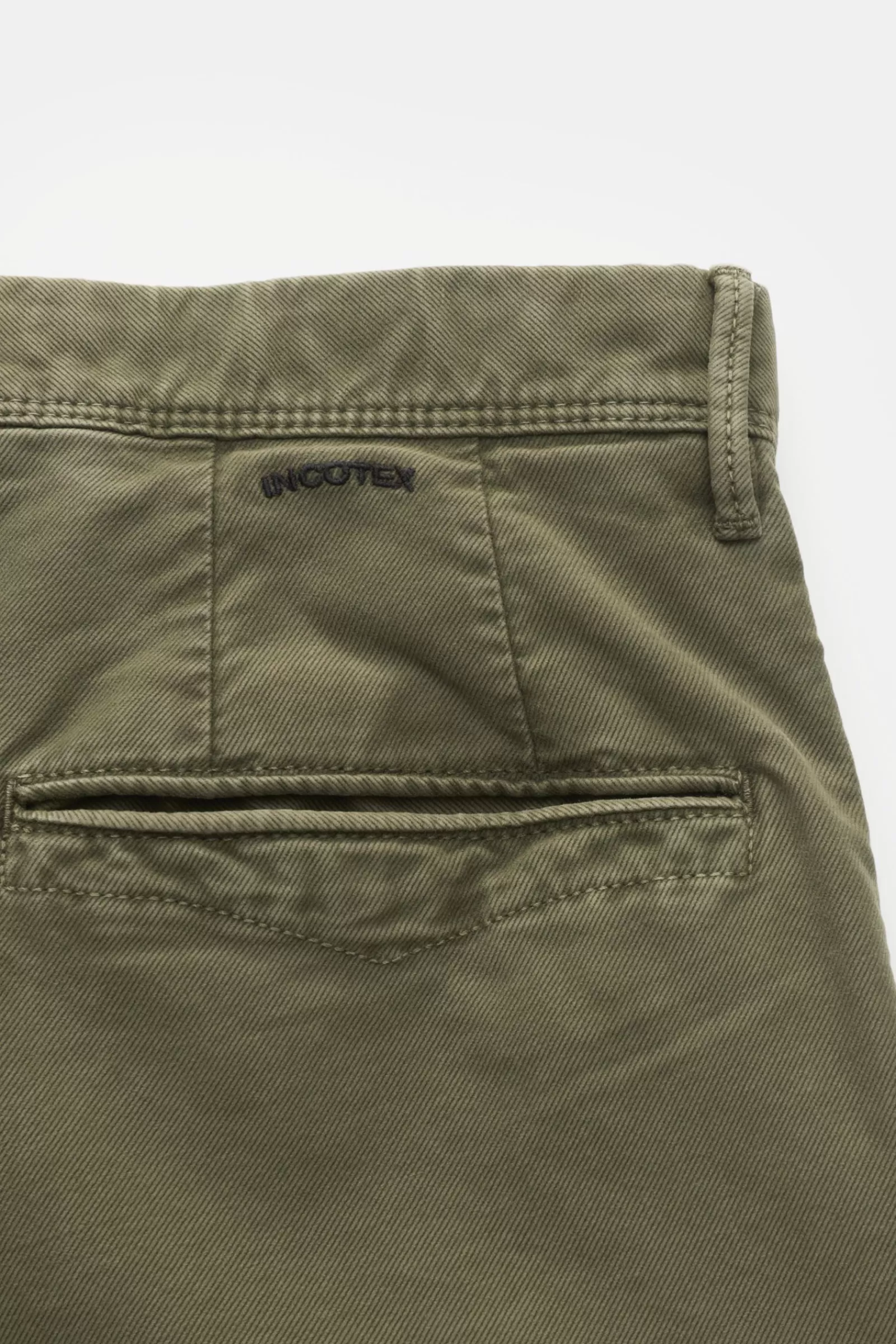 Trousers 'slim Fit' Olive>Incotex Slacks Clearance