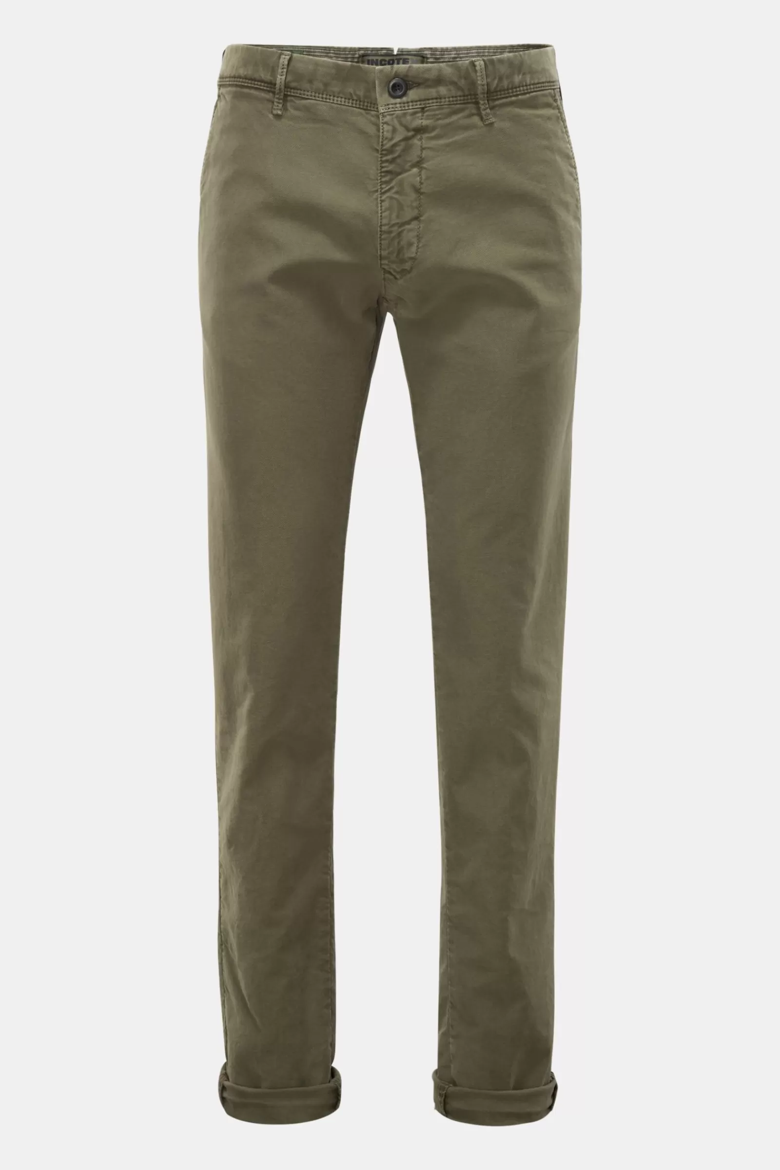 Trousers 'slim Fit' Olive>Incotex Slacks Clearance