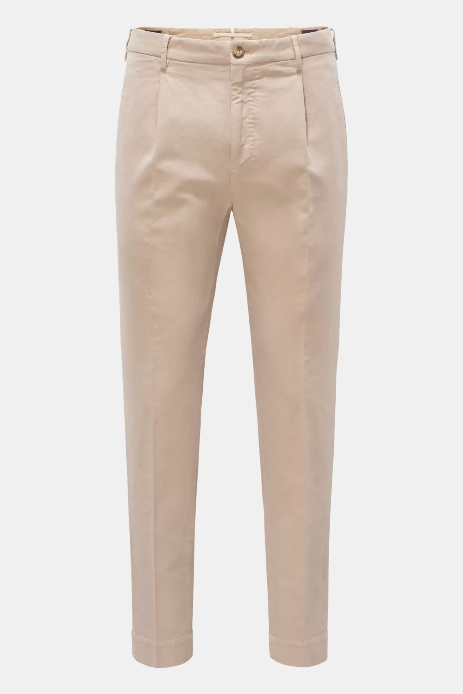 Trousers 'Tapered Fit' Beige>Incotex Store