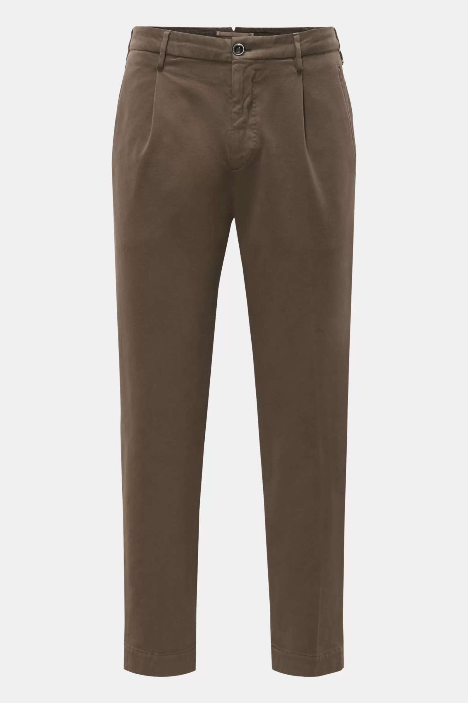 Trousers 'Tapered Fit' Brown>Incotex Cheap