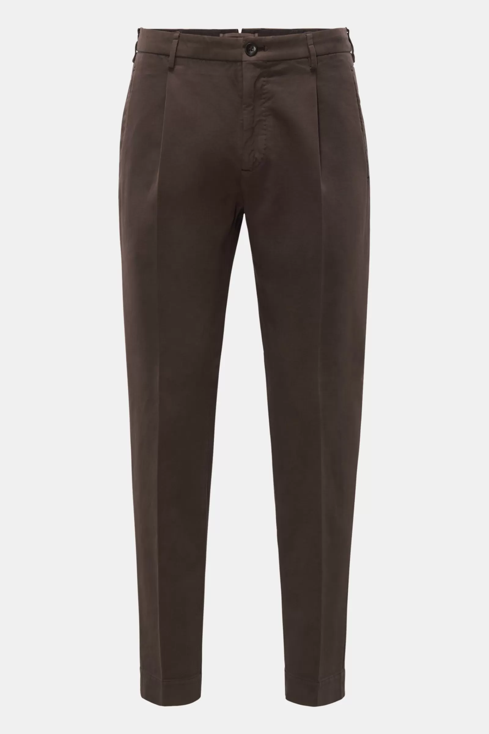 Trousers 'Tapered Fit' Dark Brown>Incotex Best