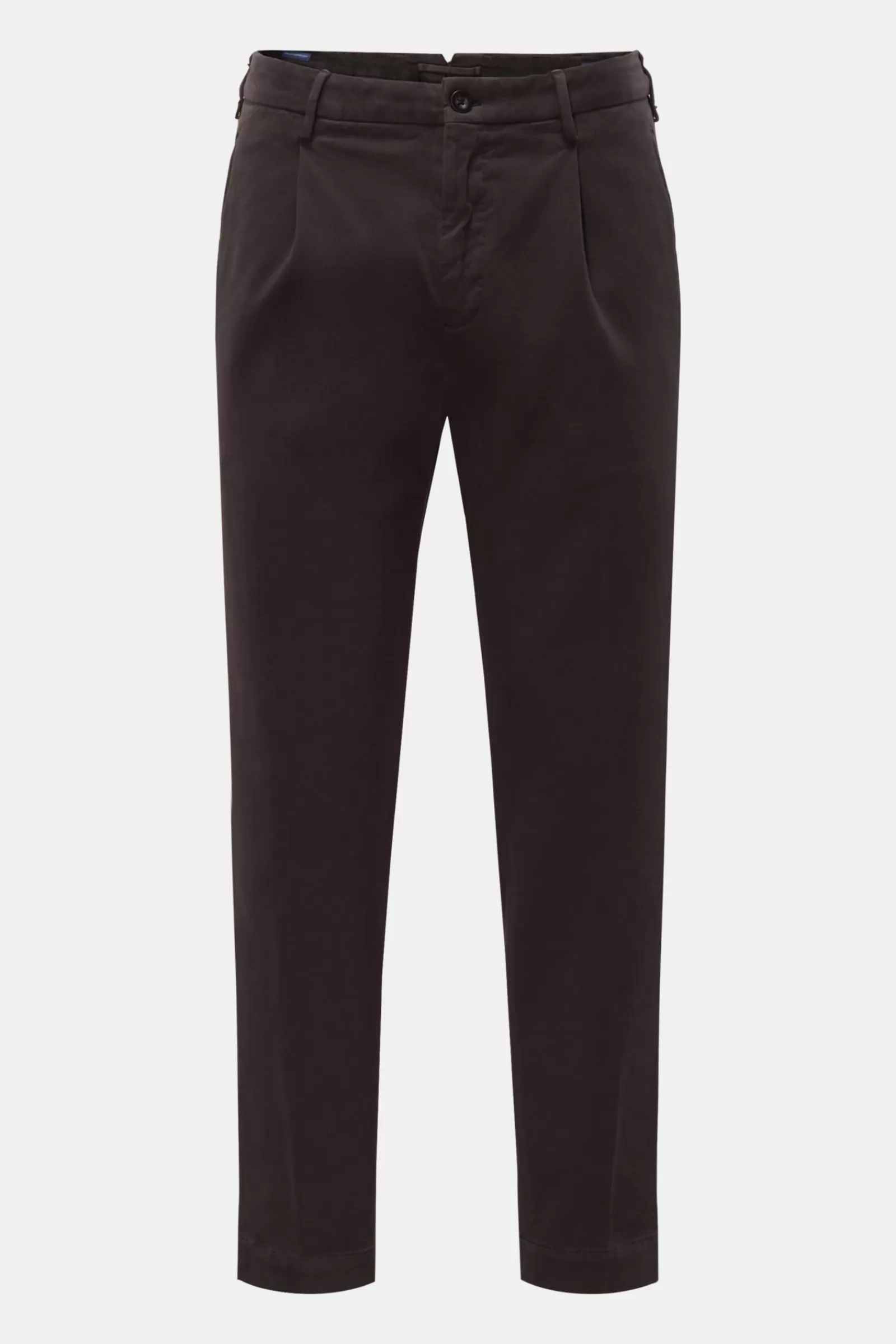 Trousers 'Tapered Fit' Dark Brown>Incotex Online