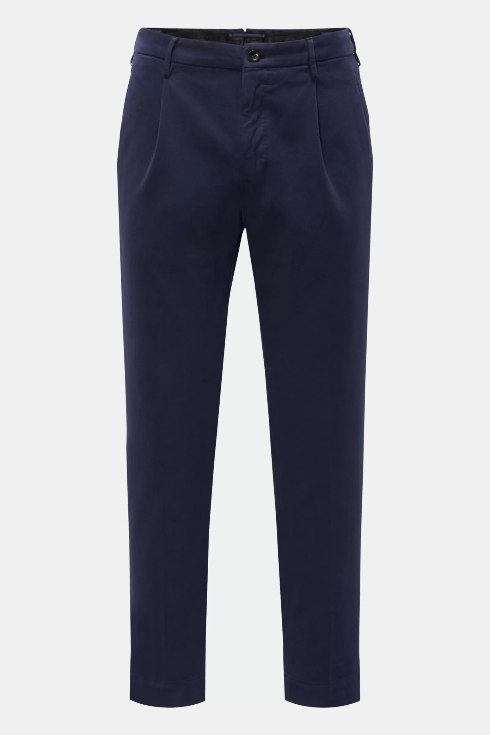 Trousers 'Tapered Fit' Navy>Incotex Online