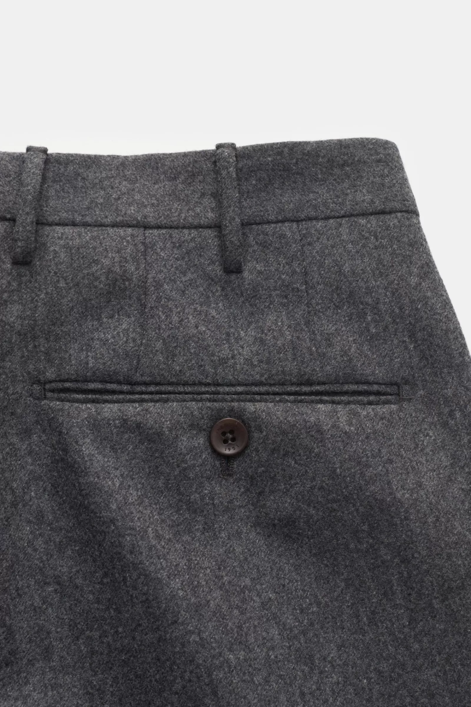 Wool Trousers 'slim Fit' Dark Grey>Incotex Fashion