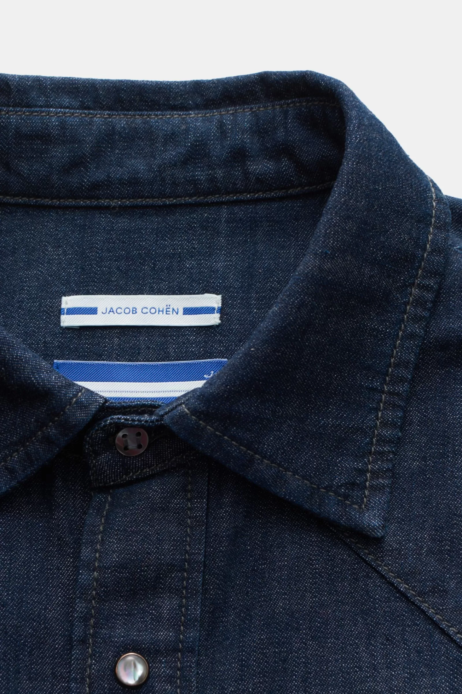 Denim Shirt Narrow Collar Dark Navy>Jacob Cohen Best