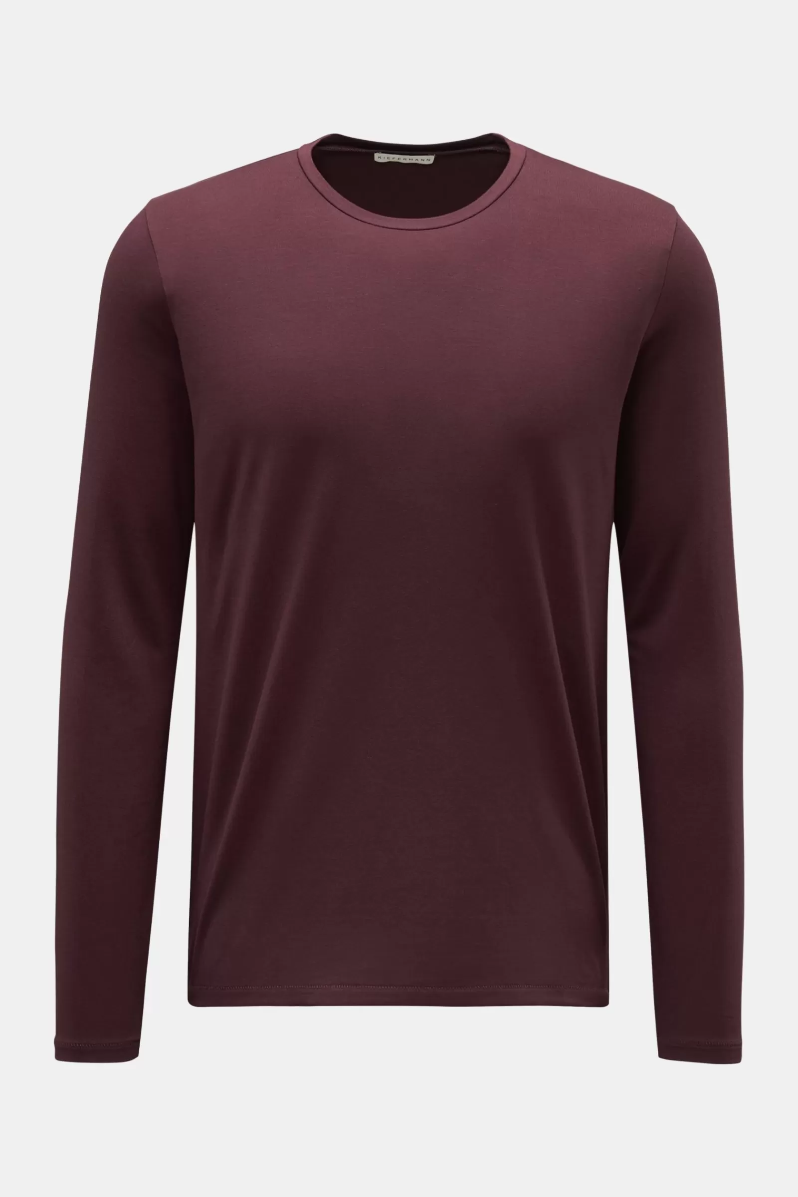 Crew Neck Long Sleeve 'Emil' Burgundy>Kiefermann Discount