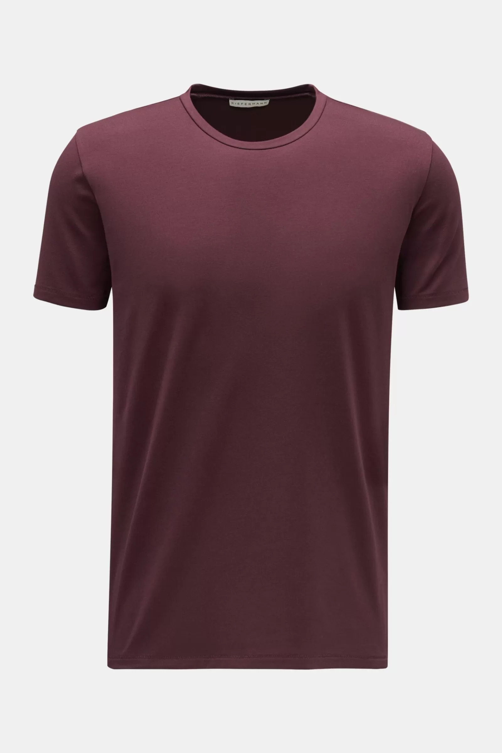 Crew Neck T-Shirt 'Hero' Burgundy>Kiefermann Discount