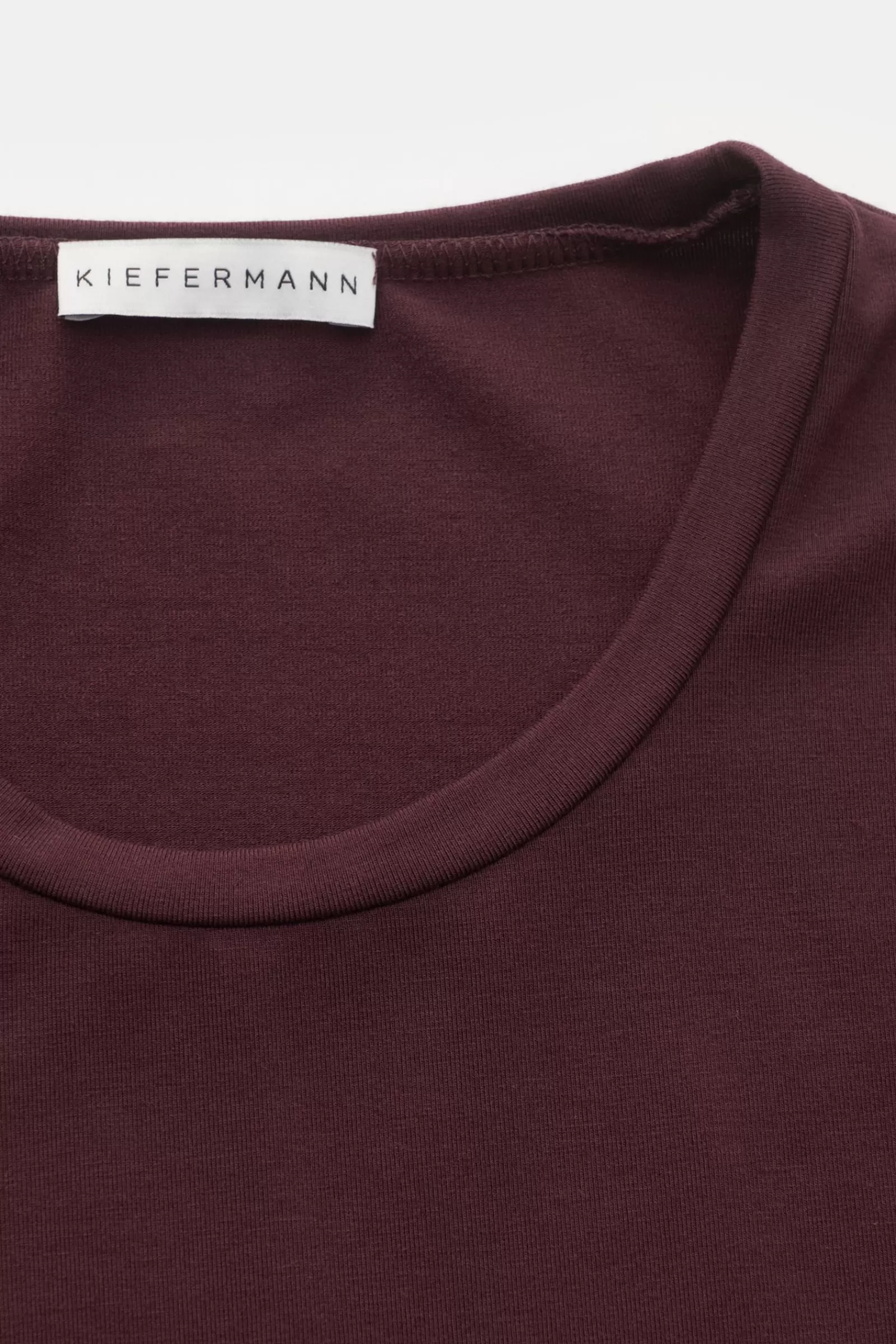 Crew Neck T-Shirt 'Hero' Burgundy>Kiefermann Discount