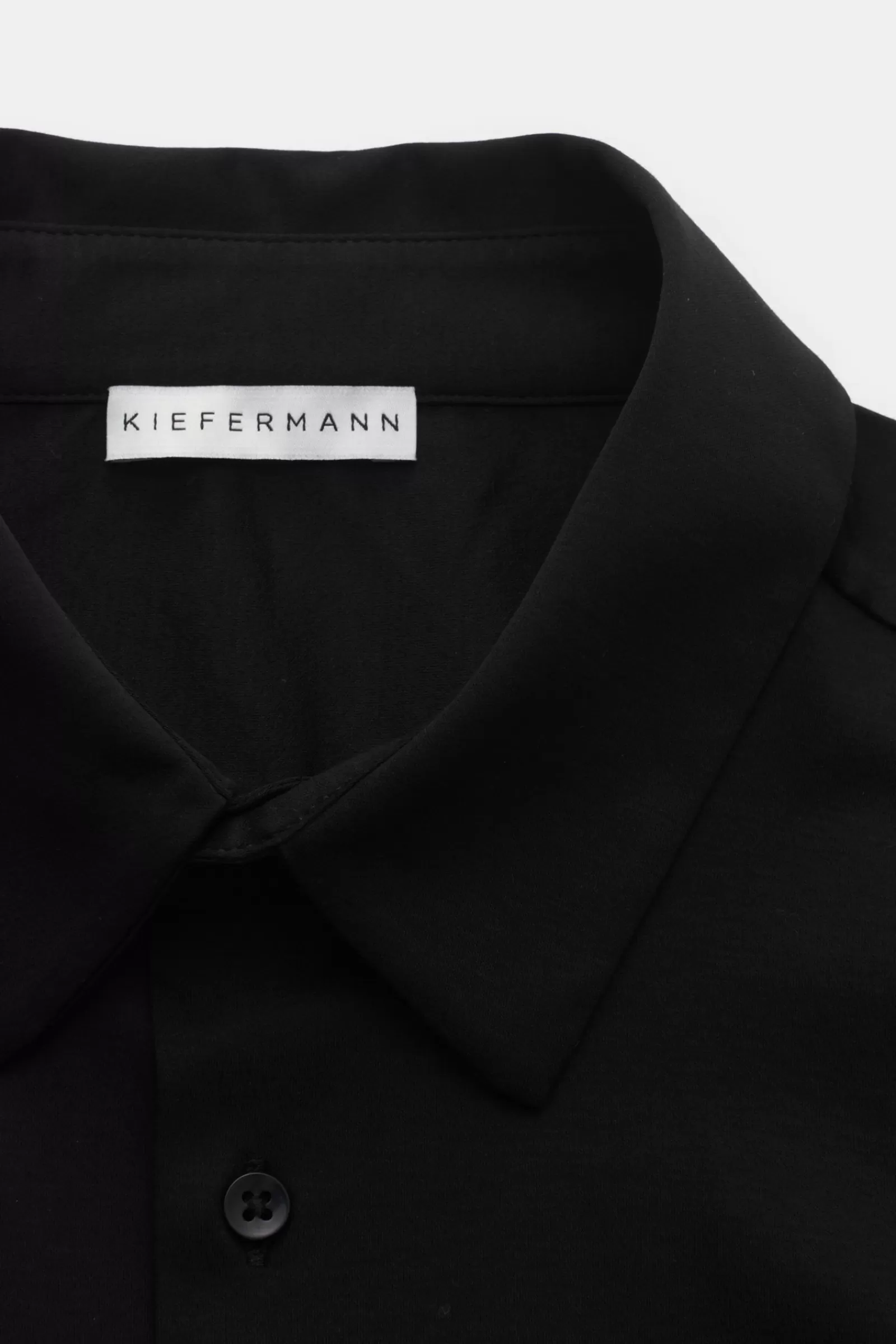 Jersey Shirt 'Pius' Narrow Collar Black>Kiefermann Store