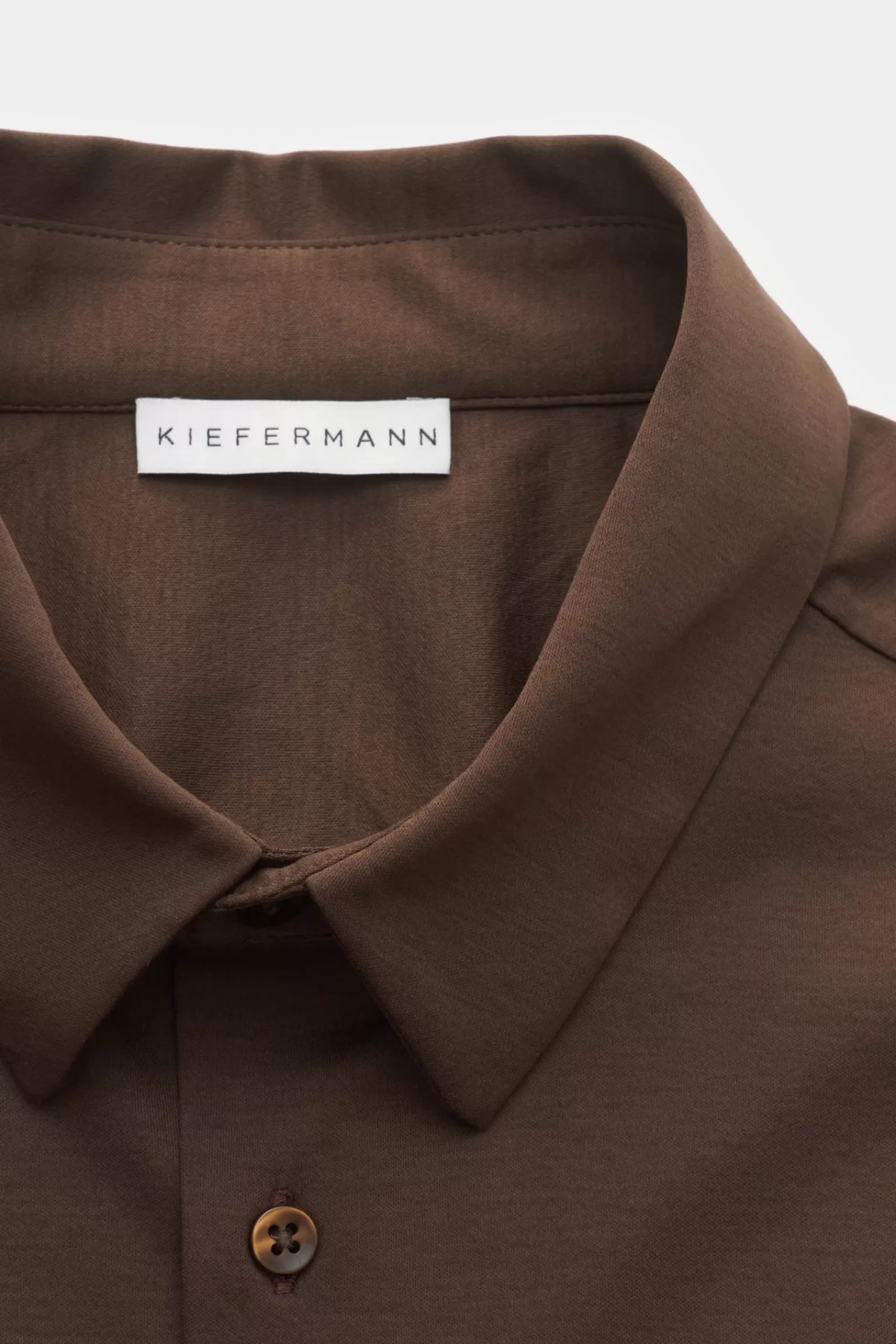 Jersey Shirt 'Pius' Narrow Collar Brown>Kiefermann Hot